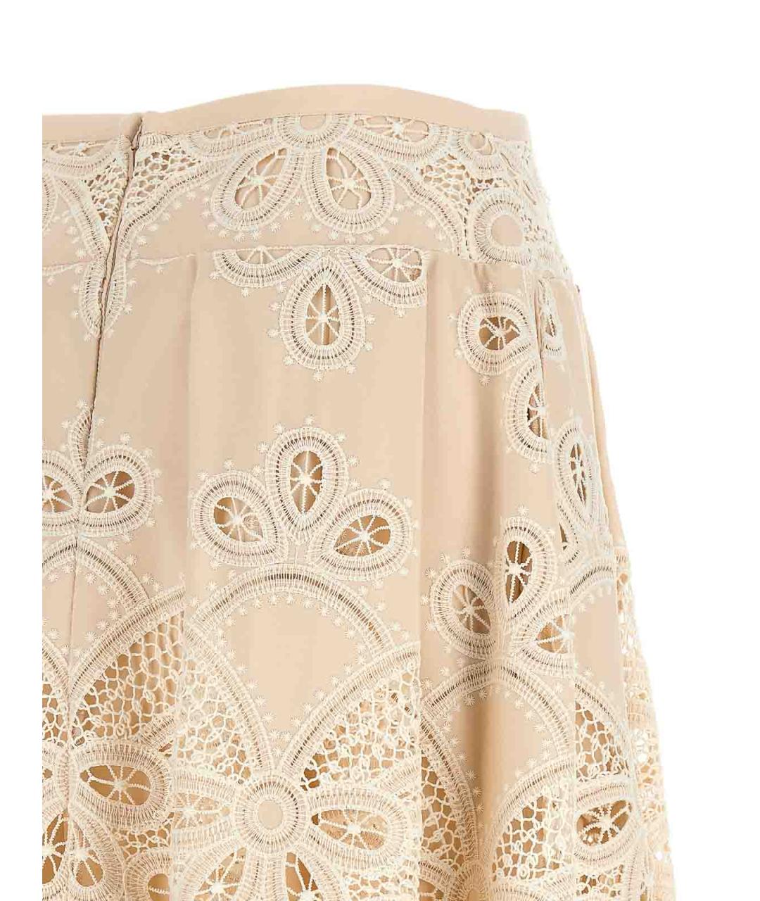 ELIE SAAB Белая полиэстеровая юбка миди, фото 4