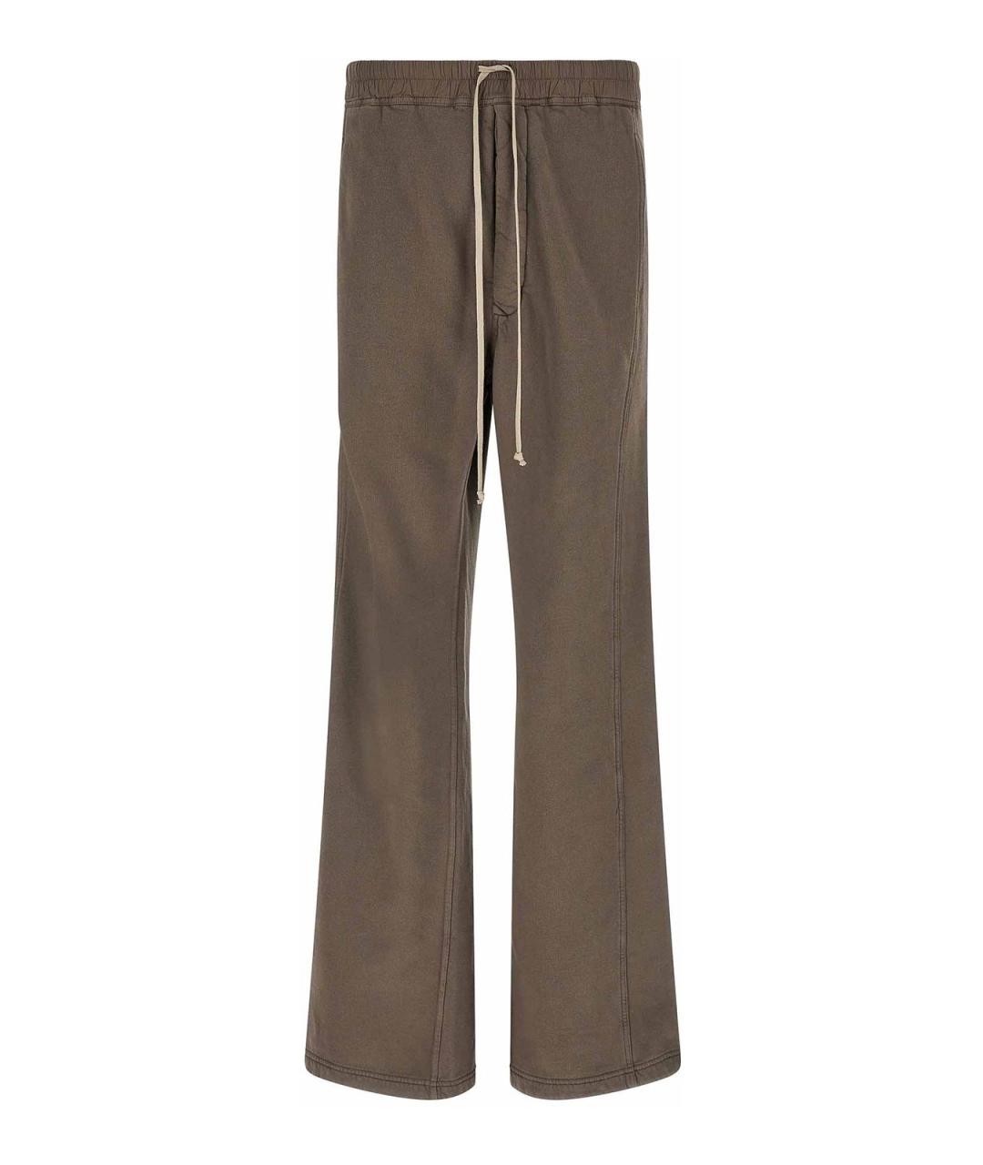 RICK OWENS DRKSHDW Серые хлопковые повседневные брюки, фото 1