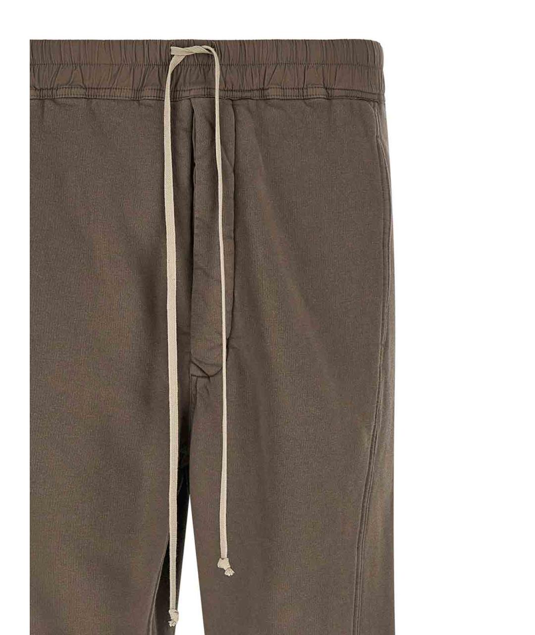 RICK OWENS DRKSHDW Серые хлопковые повседневные брюки, фото 4