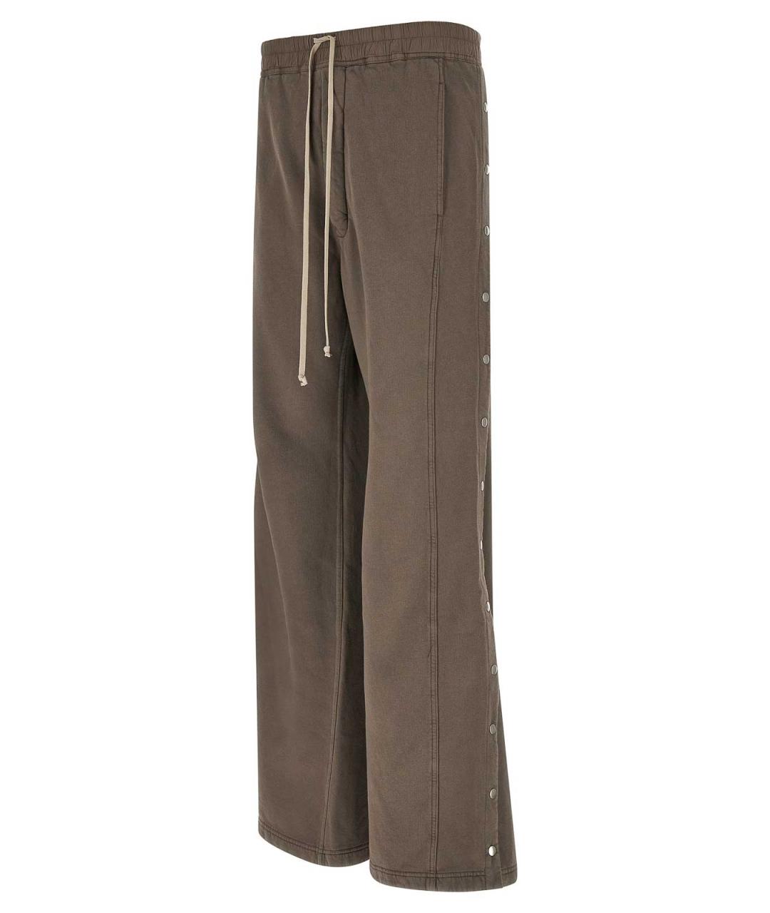 RICK OWENS DRKSHDW Серые хлопковые повседневные брюки, фото 3
