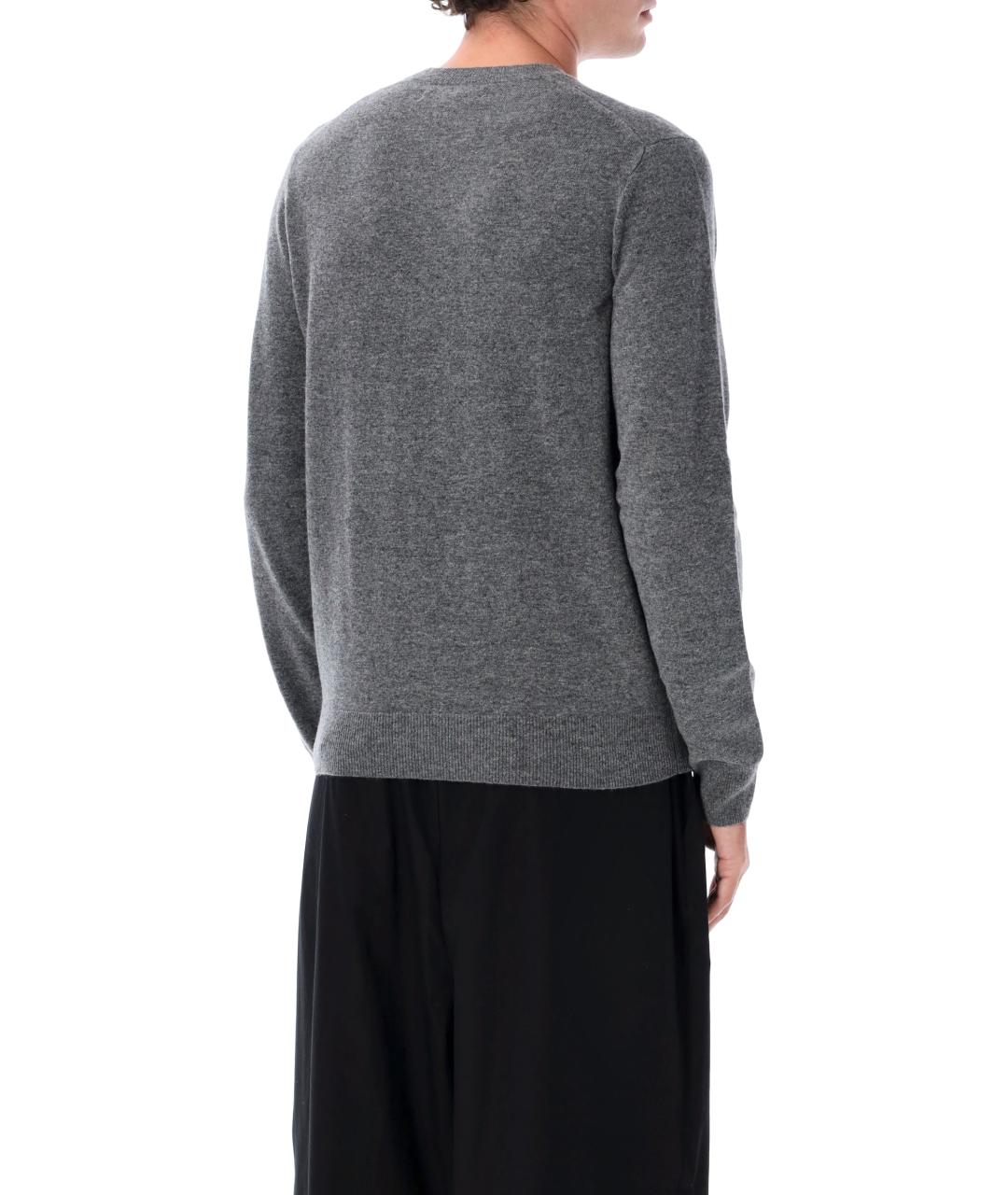 COMME DES GARÇONS Серый шерстяной джемпер / свитер, фото 2