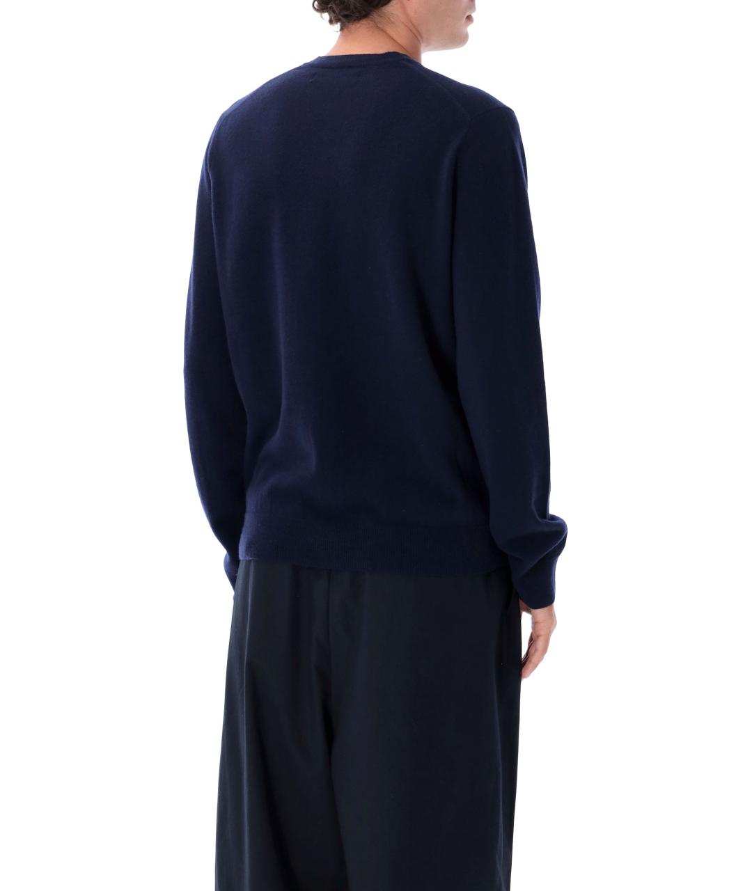 COMME DES GARÇONS Темно-синий шерстяной кардиган, фото 2