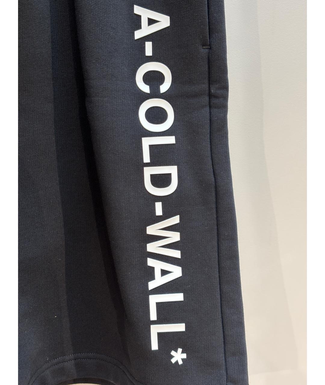 A-COLD-WALL* Черные хлопковые шорты, фото 7
