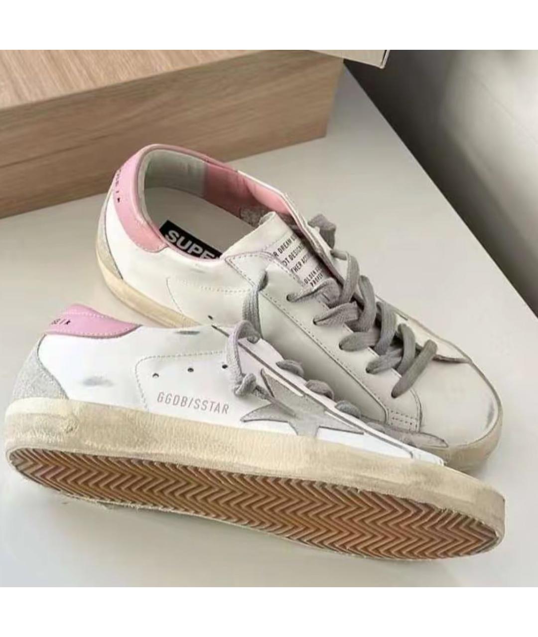 GOLDEN GOOSE Белые кожаные кеды, фото 6