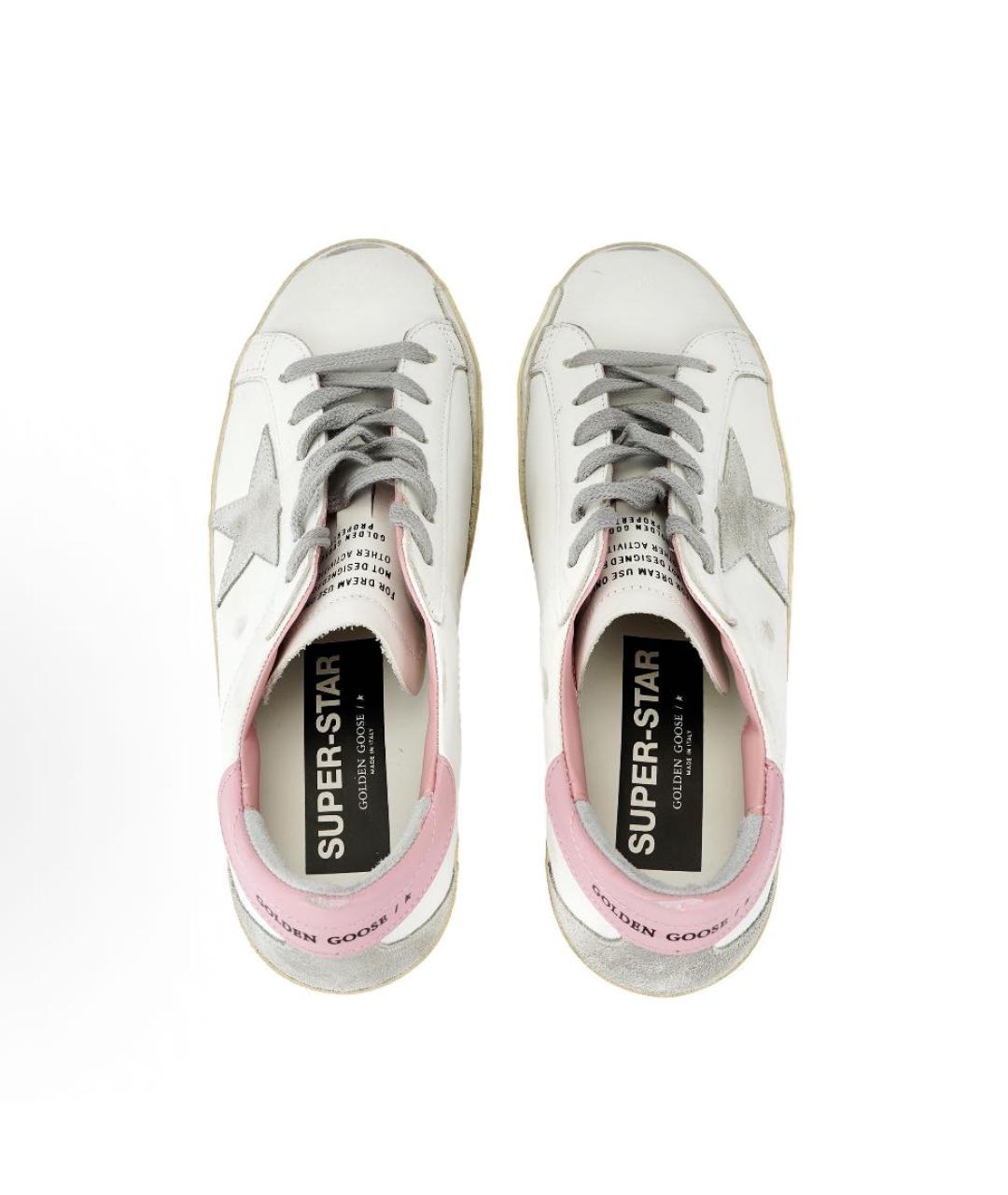 GOLDEN GOOSE Белые кожаные кеды, фото 3