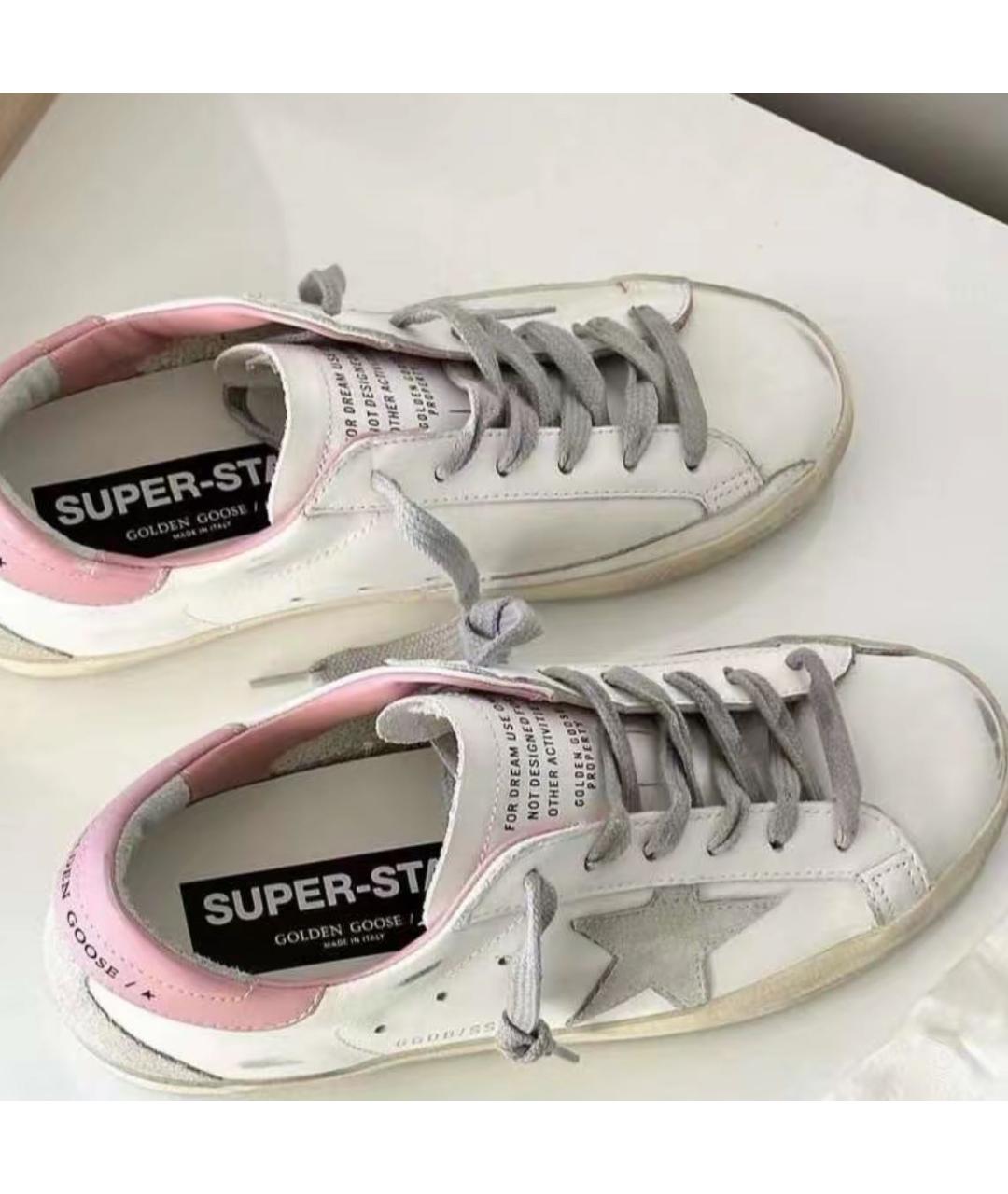 GOLDEN GOOSE Белые кожаные кеды, фото 7