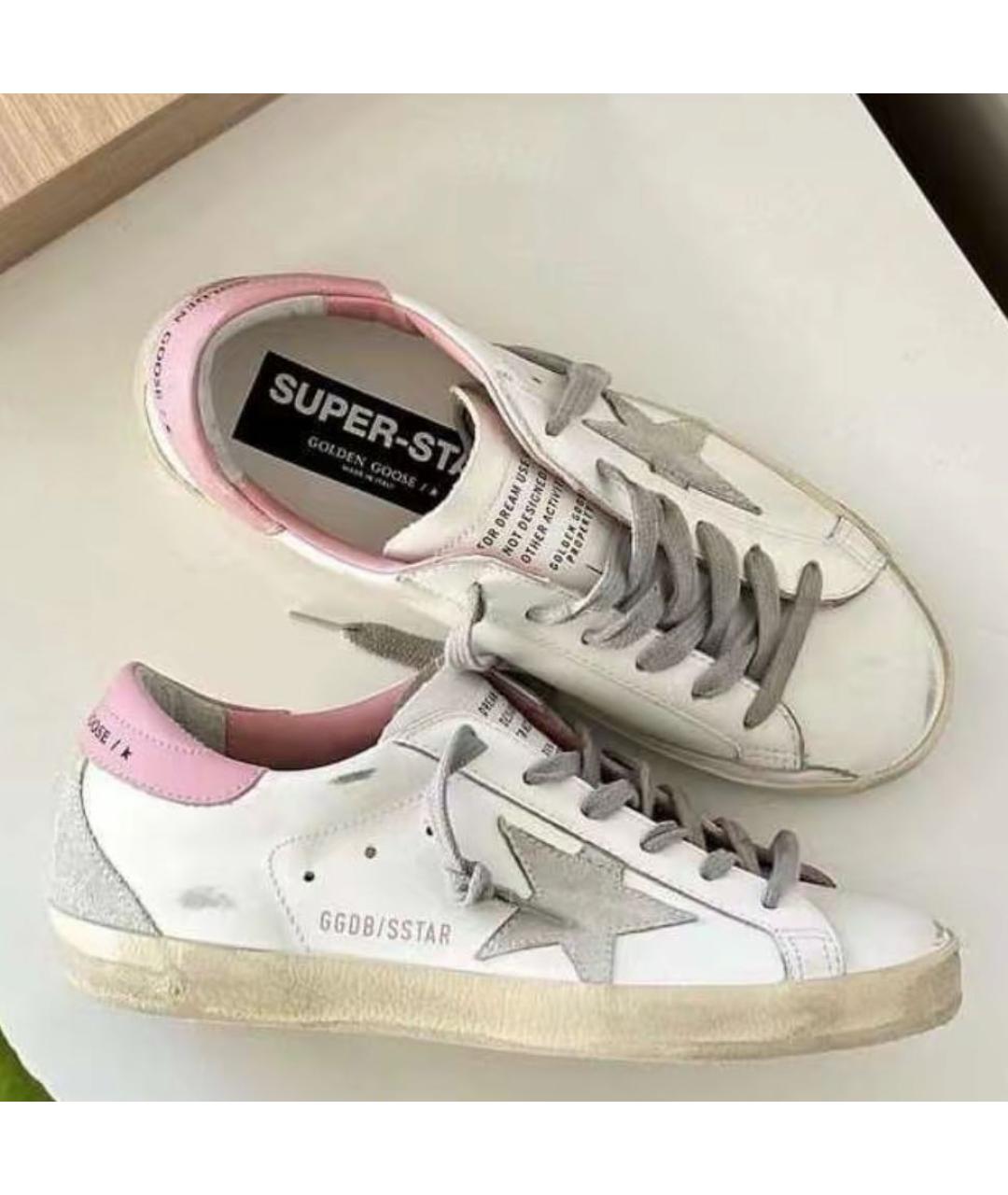 GOLDEN GOOSE Белые кожаные кеды, фото 8