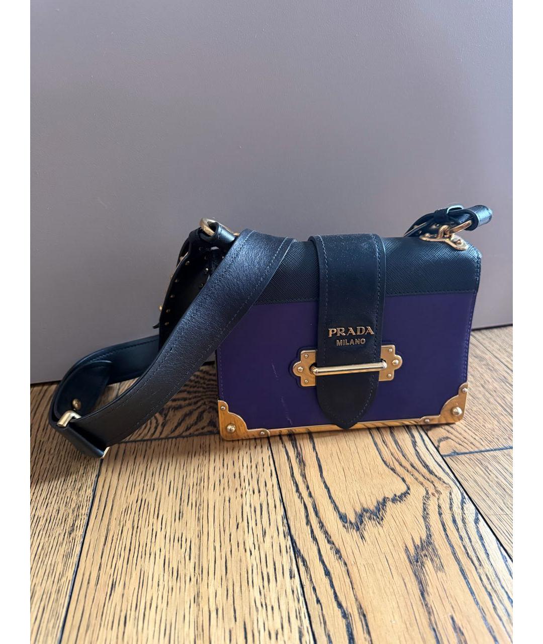 PRADA Фиолетовая кожаная сумка через плечо, фото 5