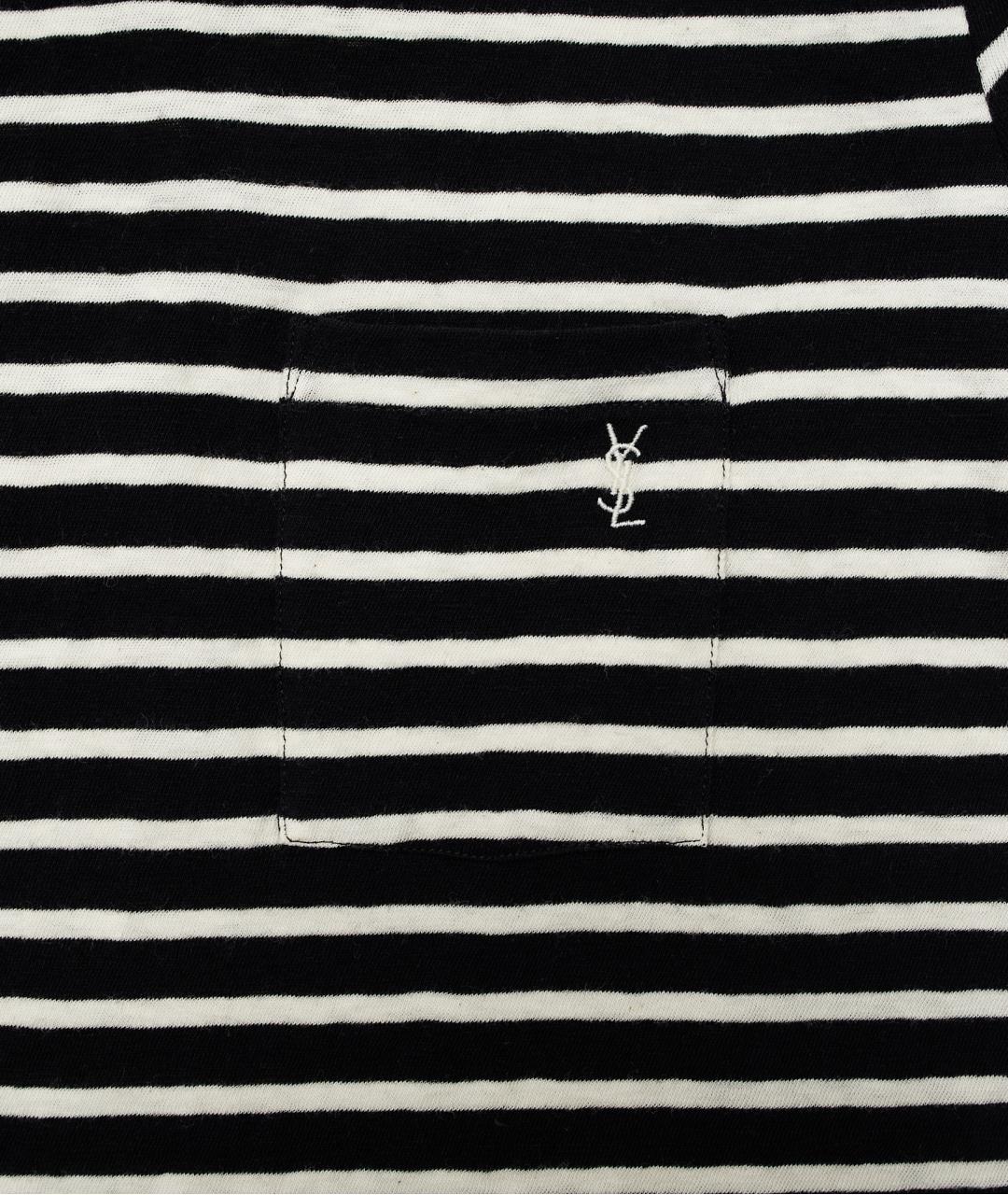 SAINT LAURENT Черная хлопковая футболка, фото 4