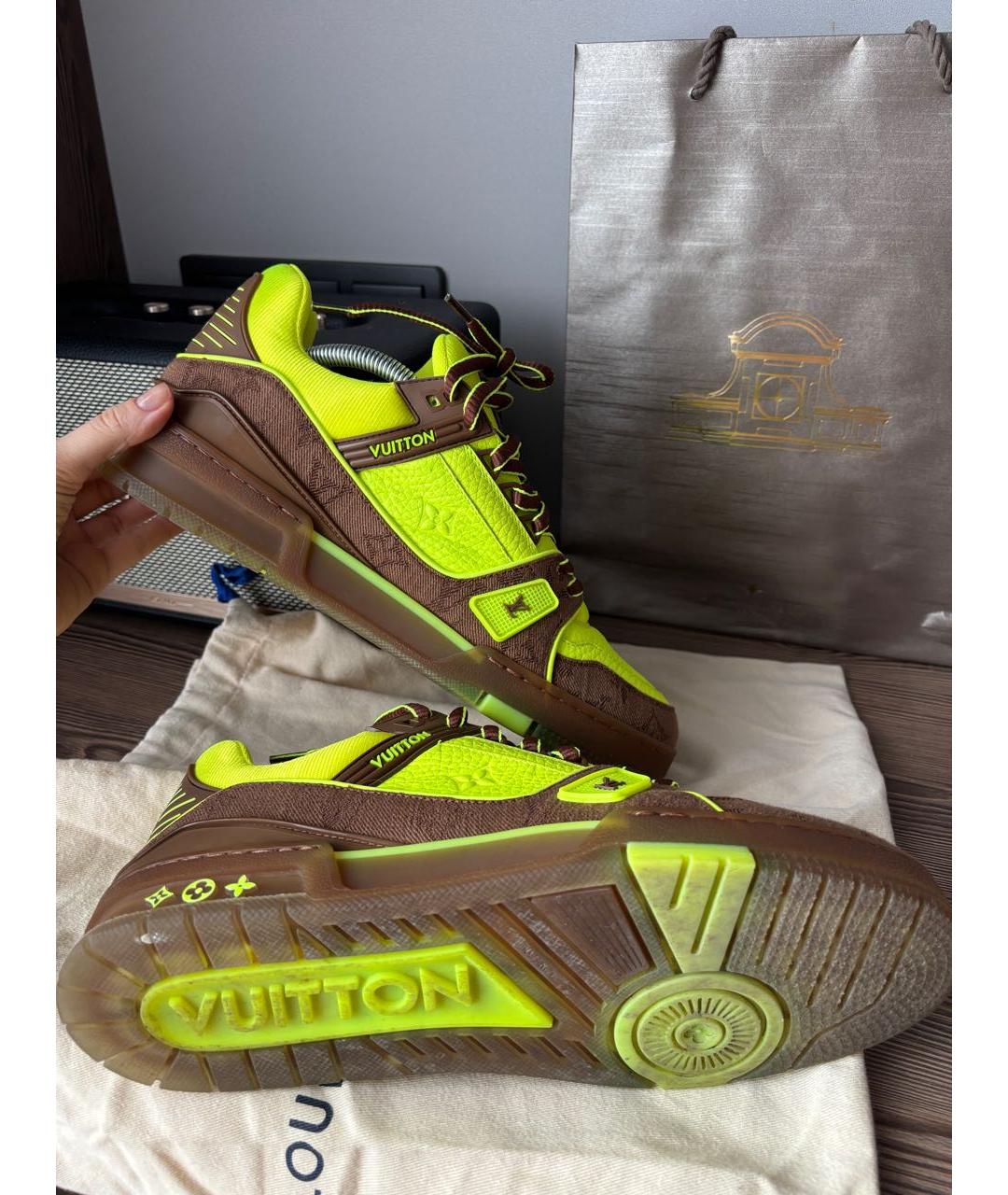 LOUIS VUITTON Мульти кожаные низкие кроссовки / кеды, фото 5