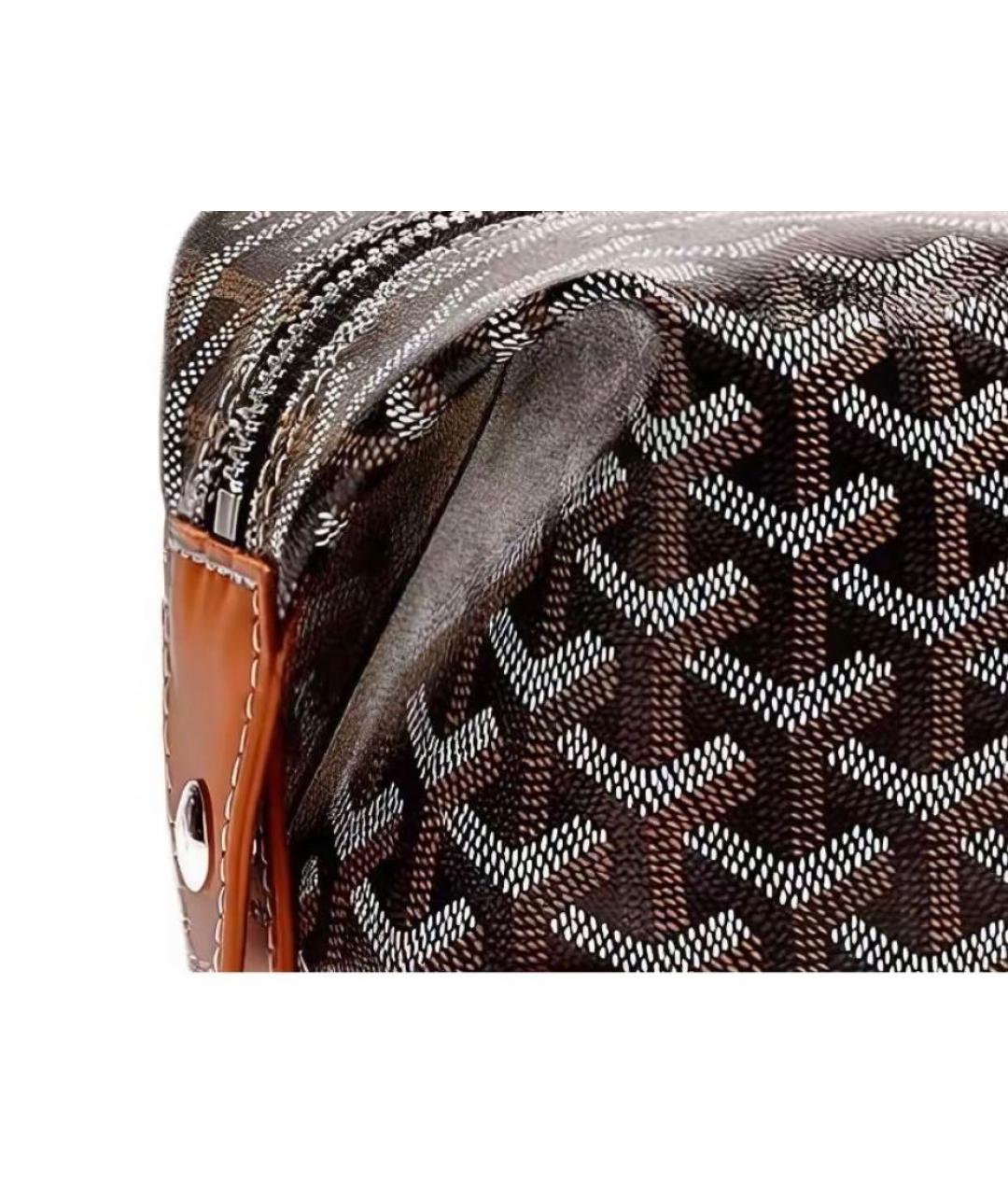 GOYARD Черная кожаная сумка с короткими ручками, фото 3