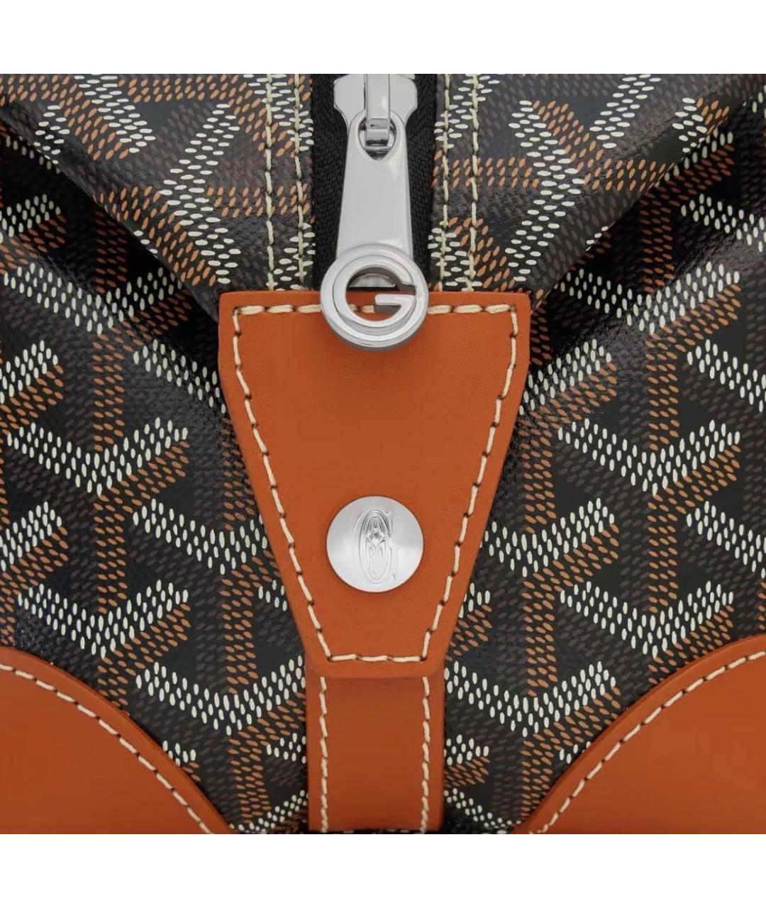GOYARD Черная кожаная сумка с короткими ручками, фото 4