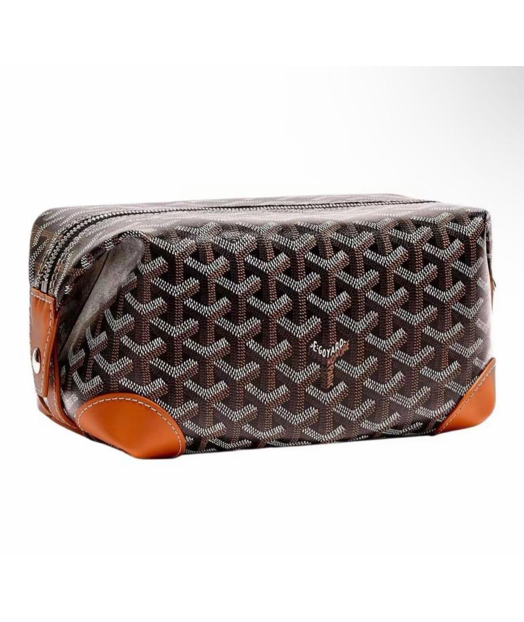 GOYARD Черная кожаная сумка с короткими ручками, фото 6