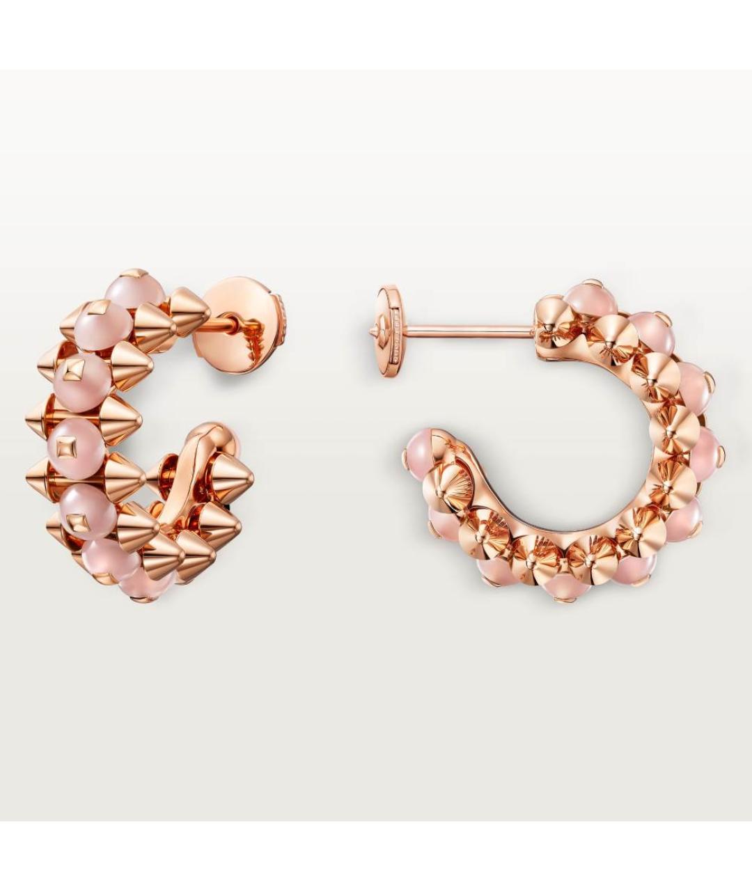 CARTIER Розовые серьги из розового золота, фото 3