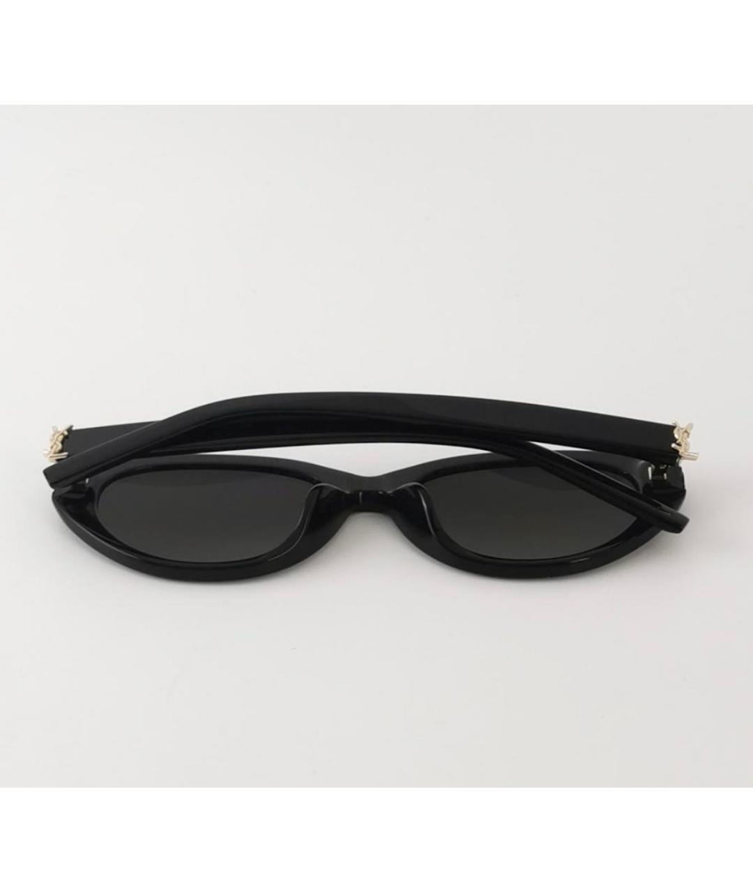 SAINT LAURENT Черные пластиковые солнцезащитные очки, фото 5