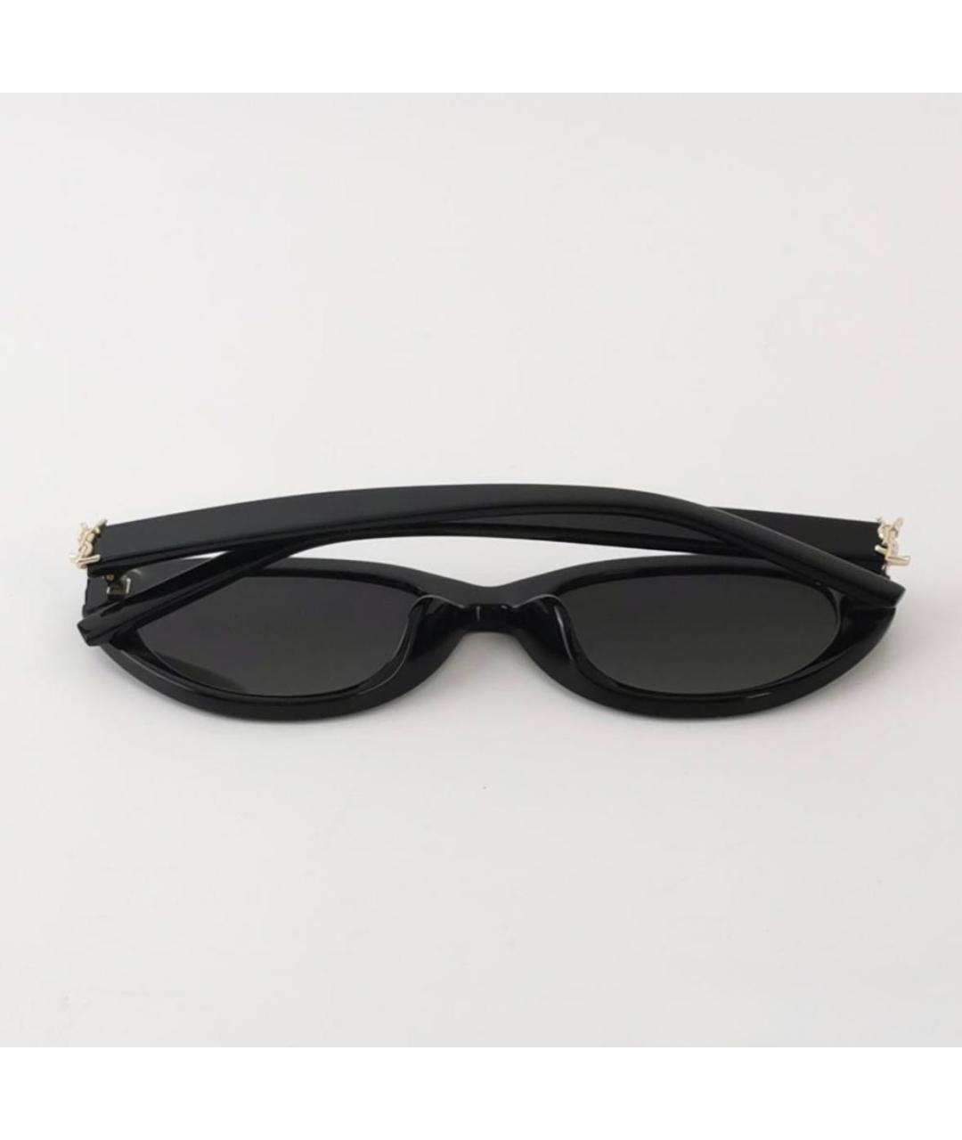 SAINT LAURENT Черные пластиковые солнцезащитные очки, фото 6
