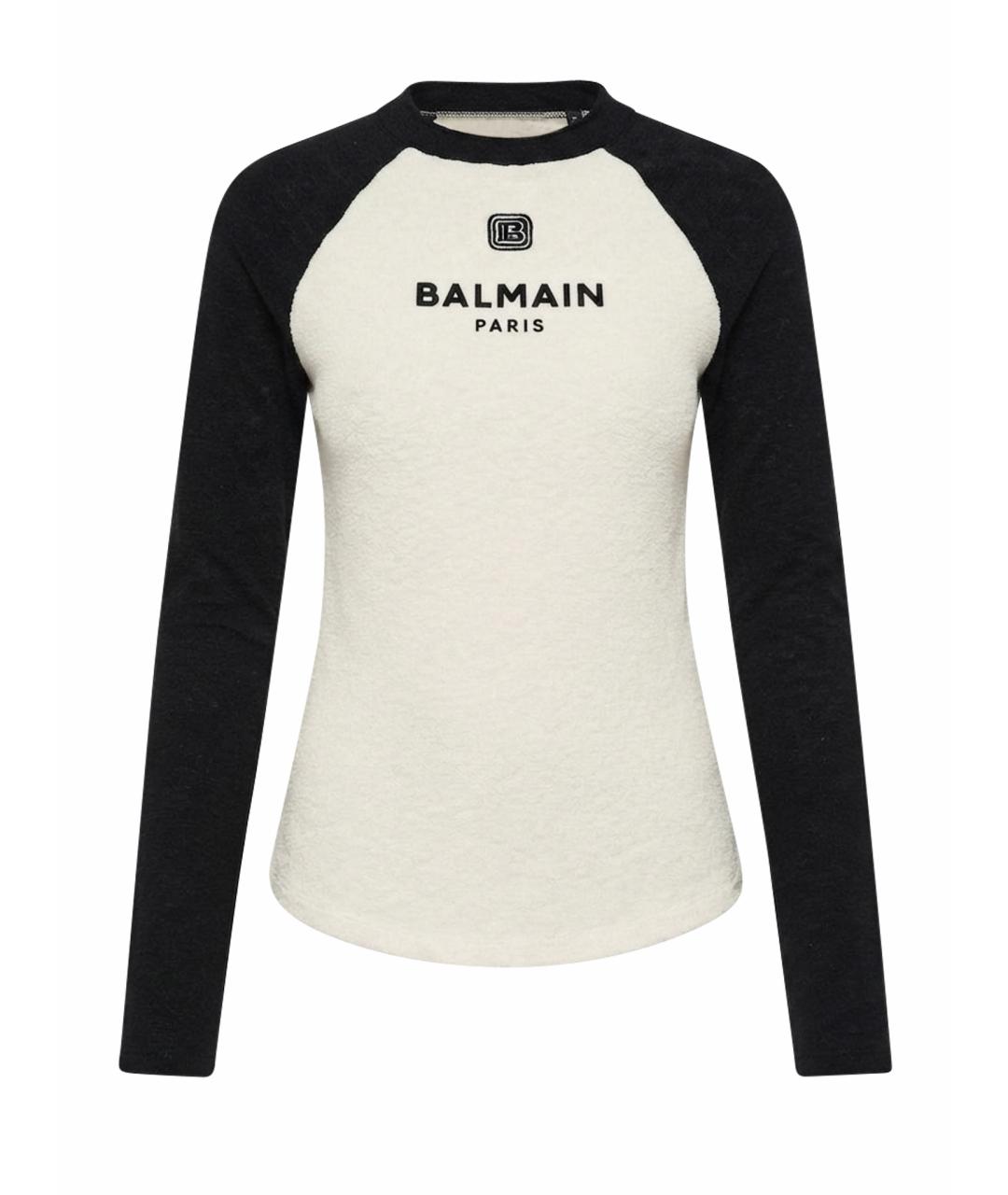 BALMAIN Белый полиэстеровый джемпер / свитер, фото 1