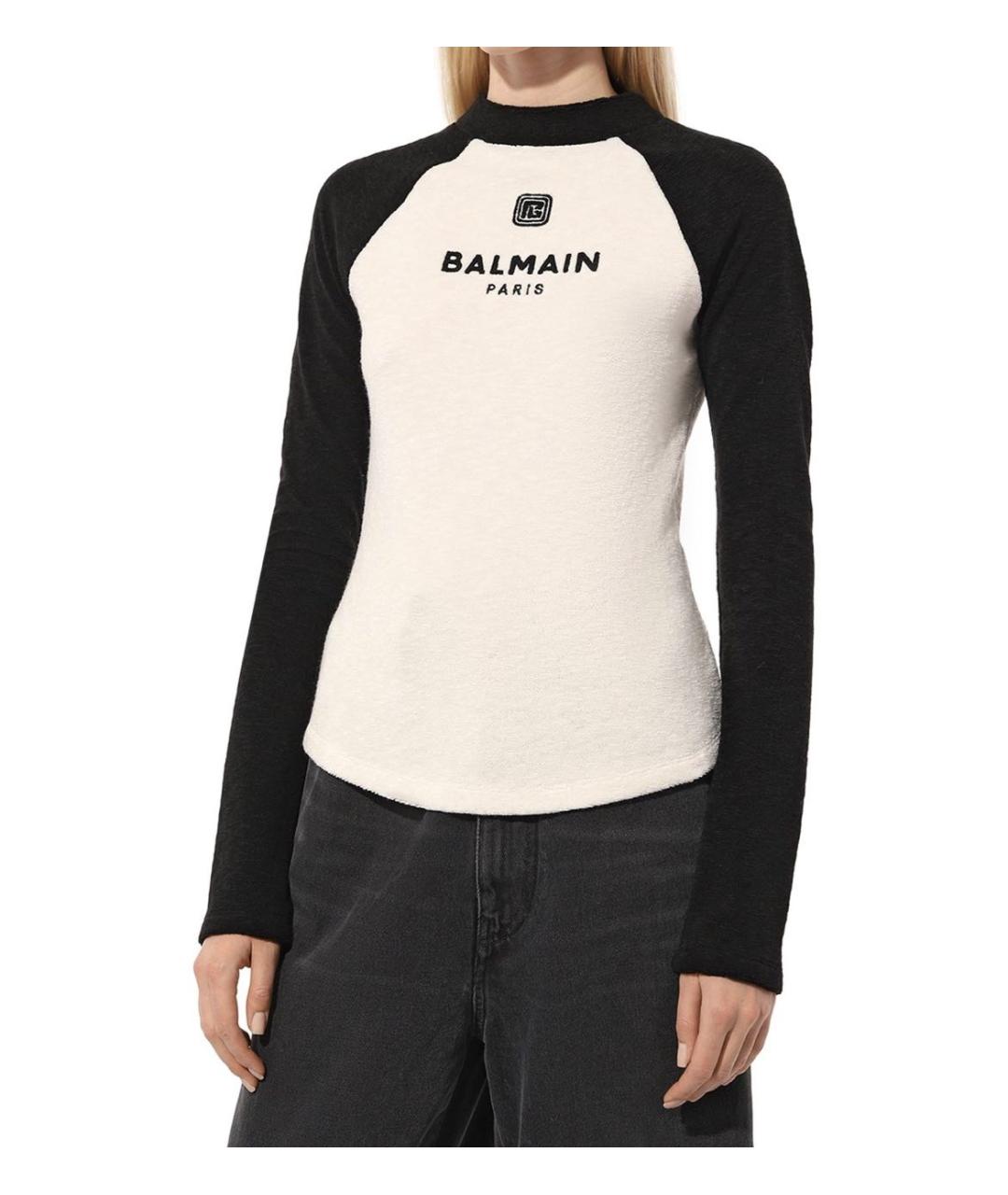 BALMAIN Белый полиэстеровый джемпер / свитер, фото 5