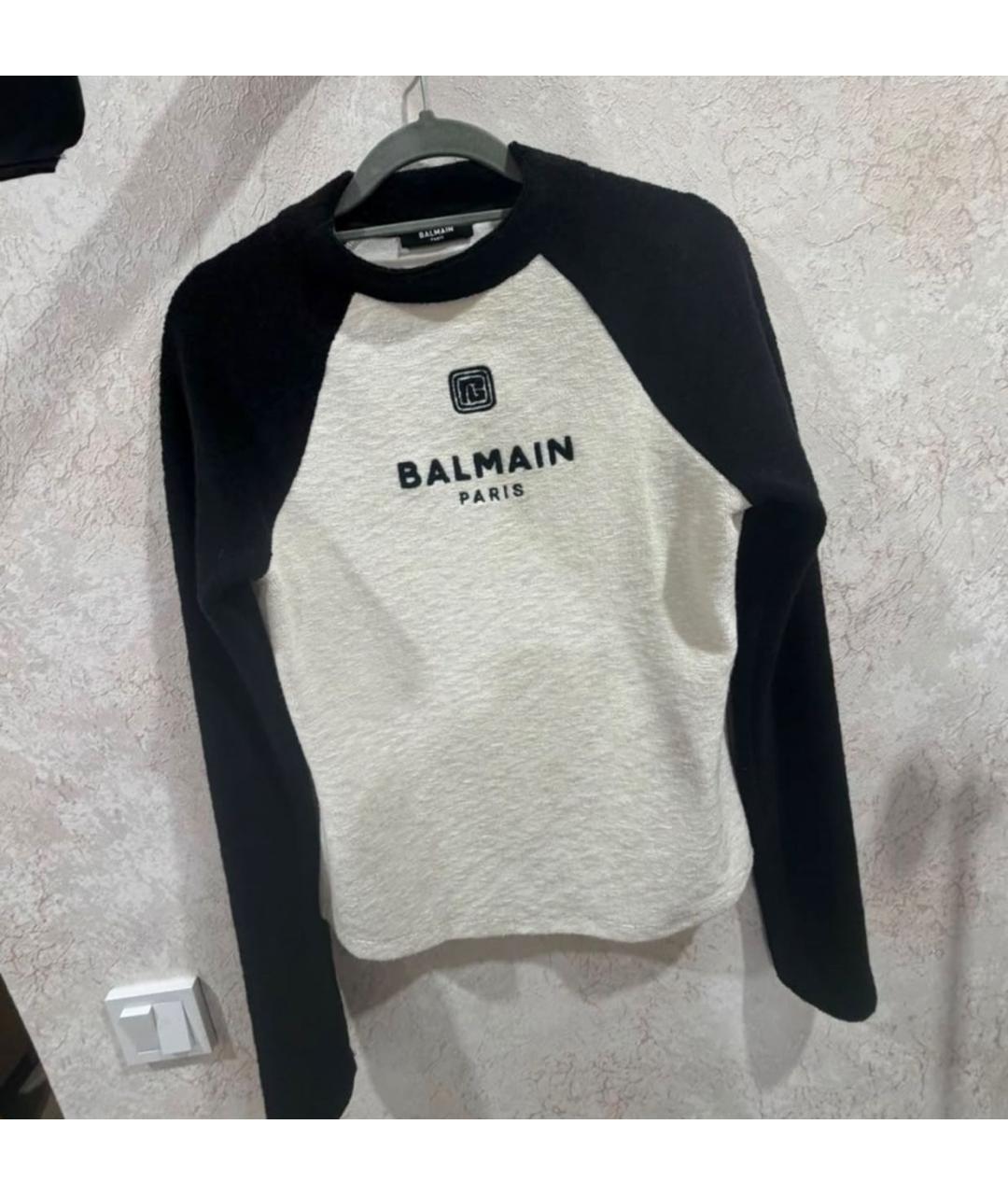BALMAIN Белый полиэстеровый джемпер / свитер, фото 6