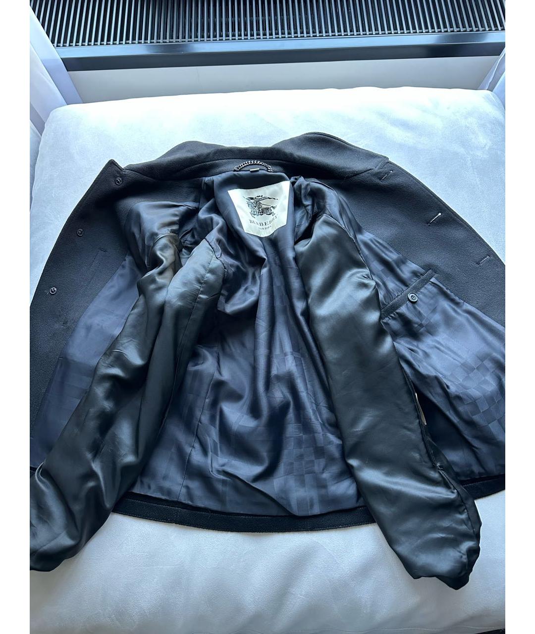 BURBERRY Черное кашемировое пальто, фото 5