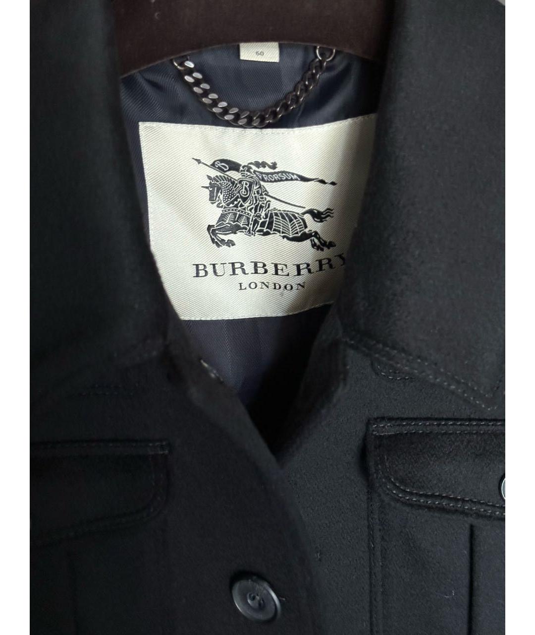 BURBERRY Черное кашемировое пальто, фото 3