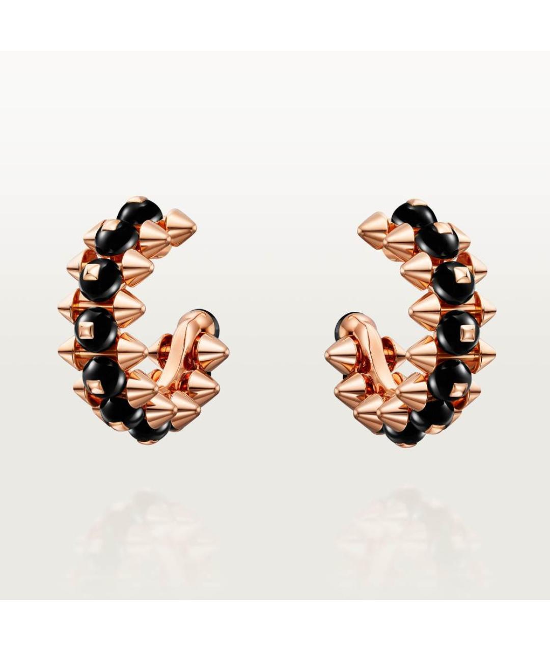 CARTIER Черные серьги из розового золота, фото 4