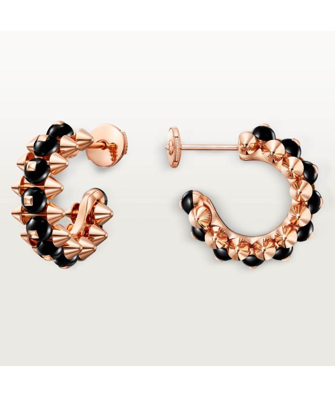 CARTIER Черные серьги из розового золота, фото 3