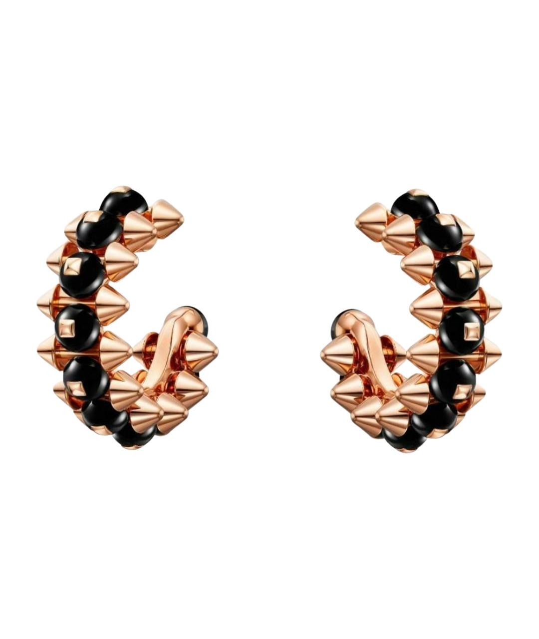 CARTIER Черные серьги из розового золота, фото 1