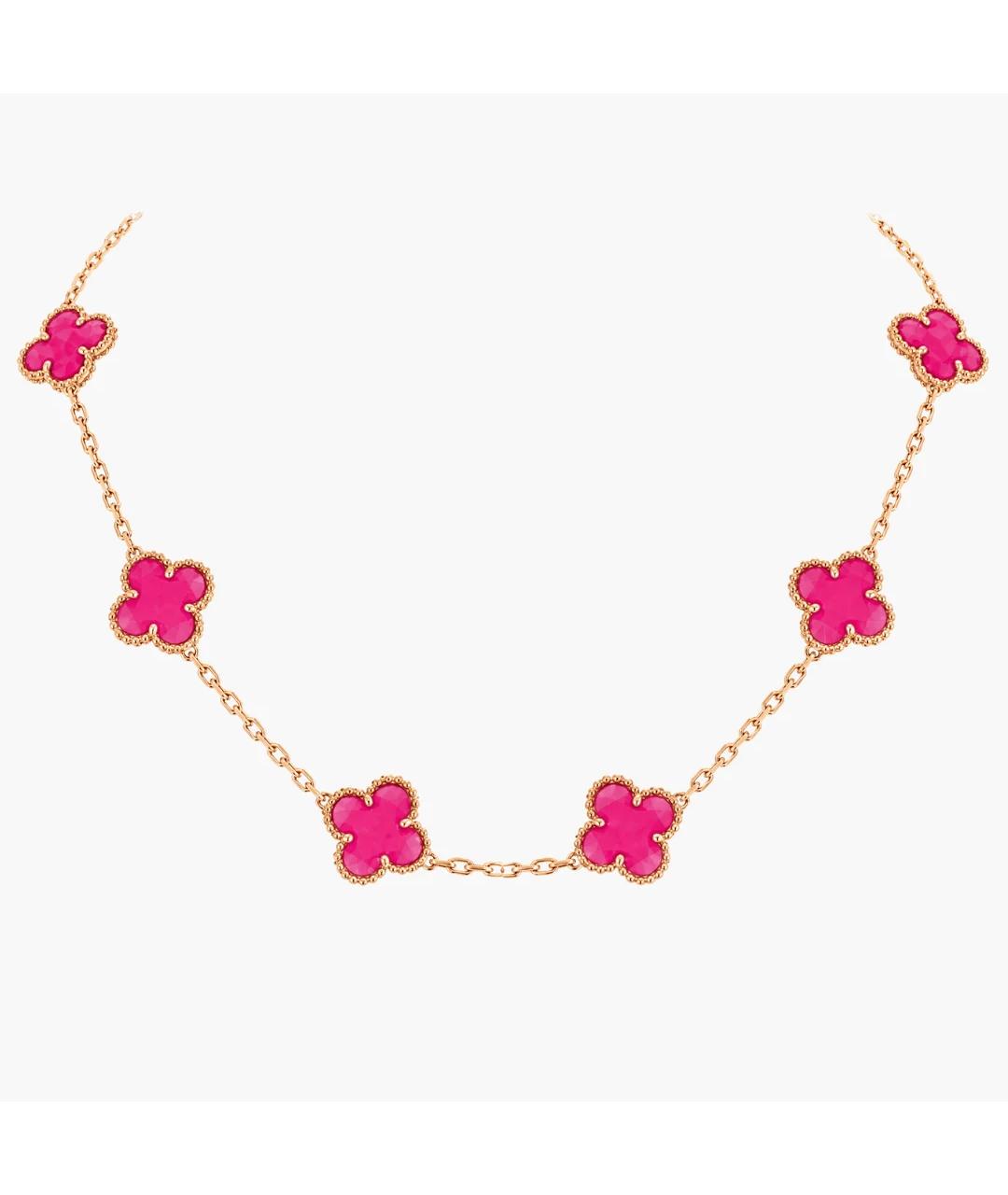 VAN CLEEF & ARPELS Розовое колье из желтого золота, фото 2