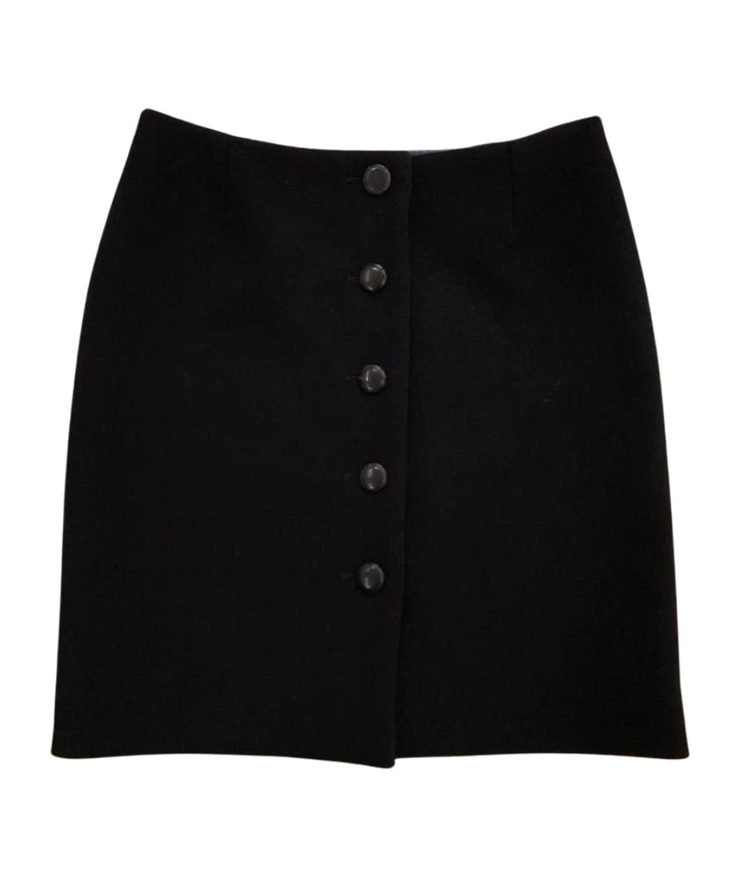 TOM FORD Черная шерстяная юбка мини, фото 1