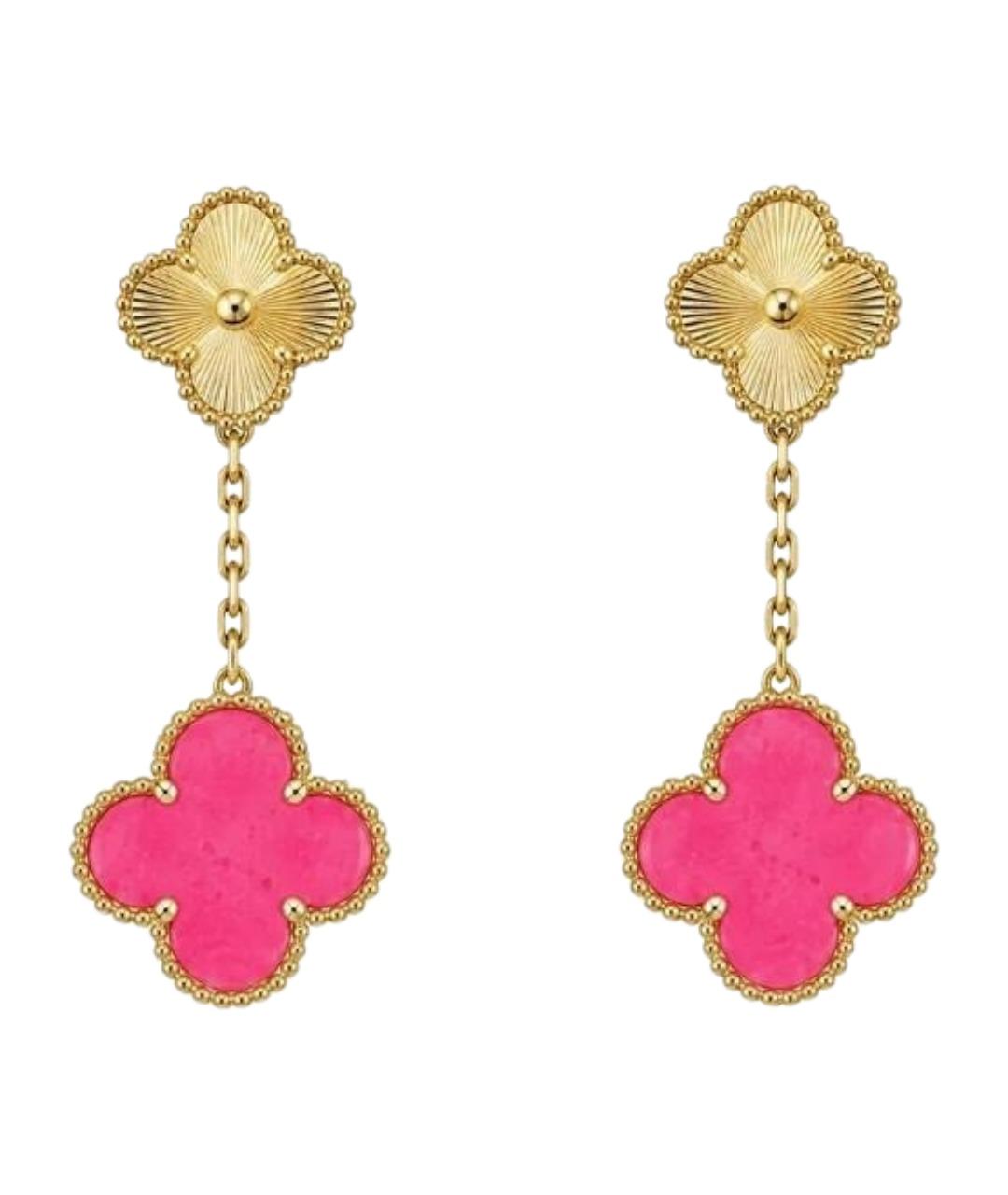 VAN CLEEF & ARPELS Розовые серьги из желтого золота, фото 1