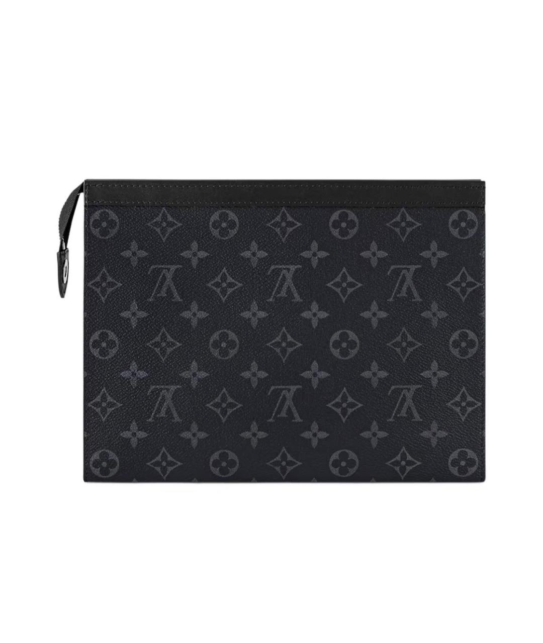 LOUIS VUITTON Черная кожаная поясная сумка, фото 3