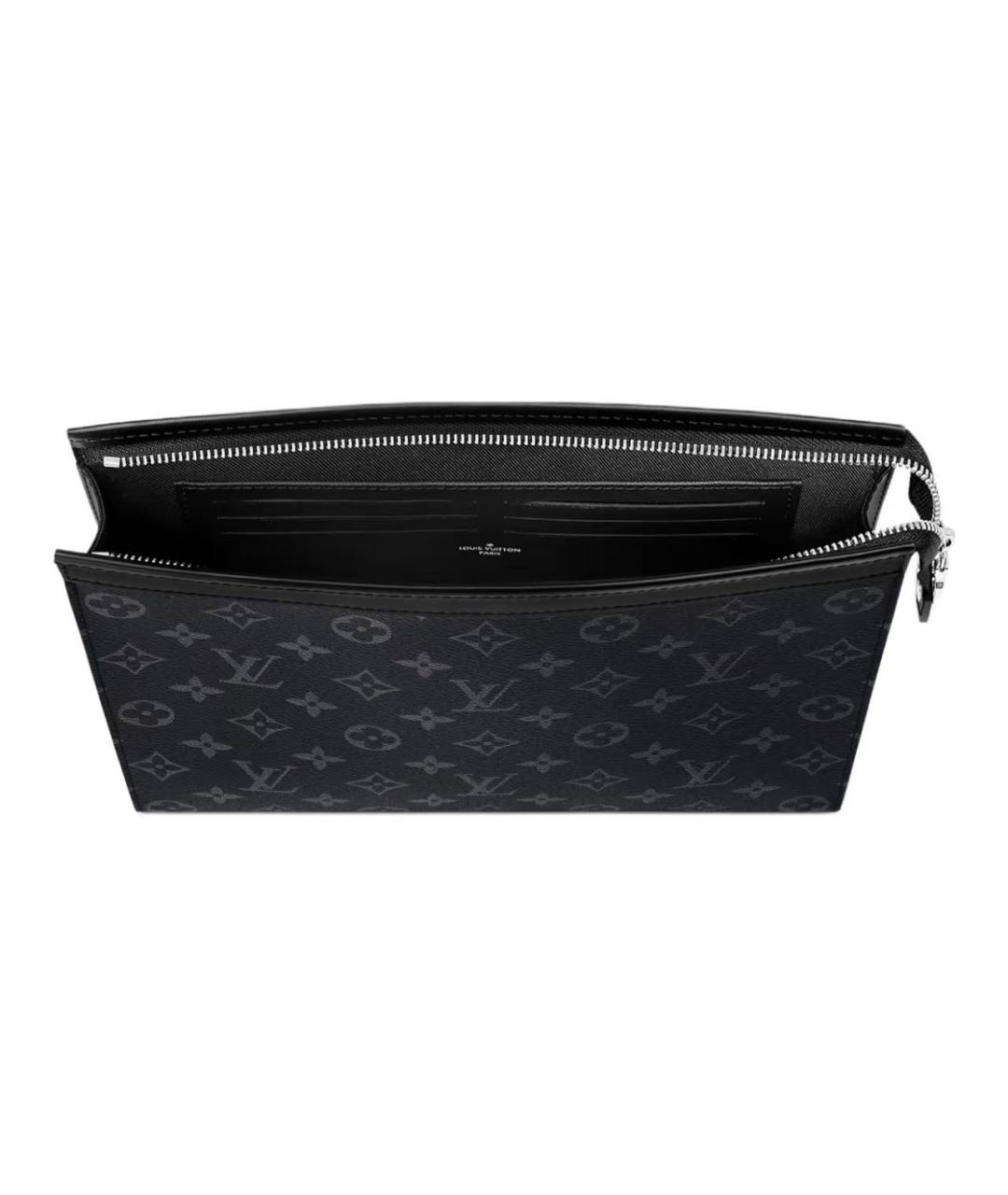 LOUIS VUITTON Черная кожаная поясная сумка, фото 4