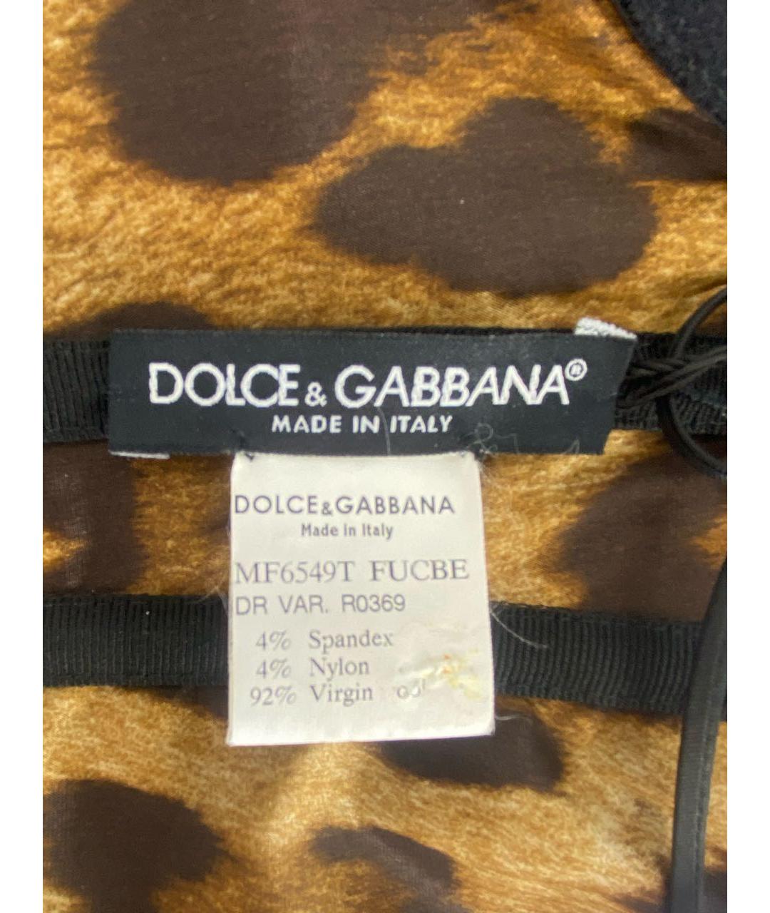 DOLCE&GABBANA Бордовое шерстяное платье, фото 4