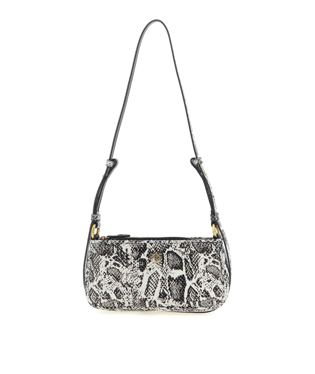 PINKO Серая кожаная сумка через плечо, фото 1
