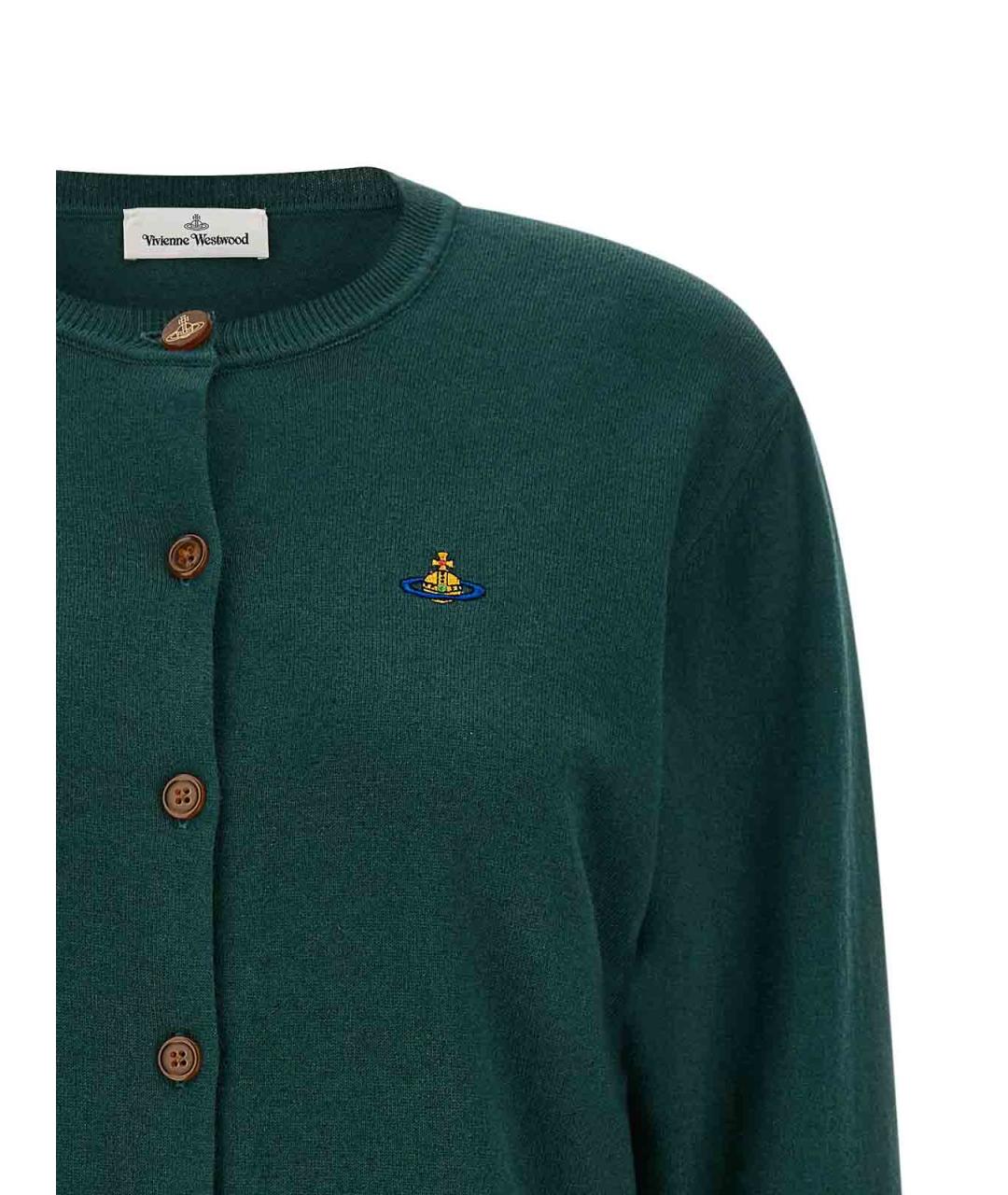 VIVIENNE WESTWOOD Зеленый кашемировый кардиган, фото 3