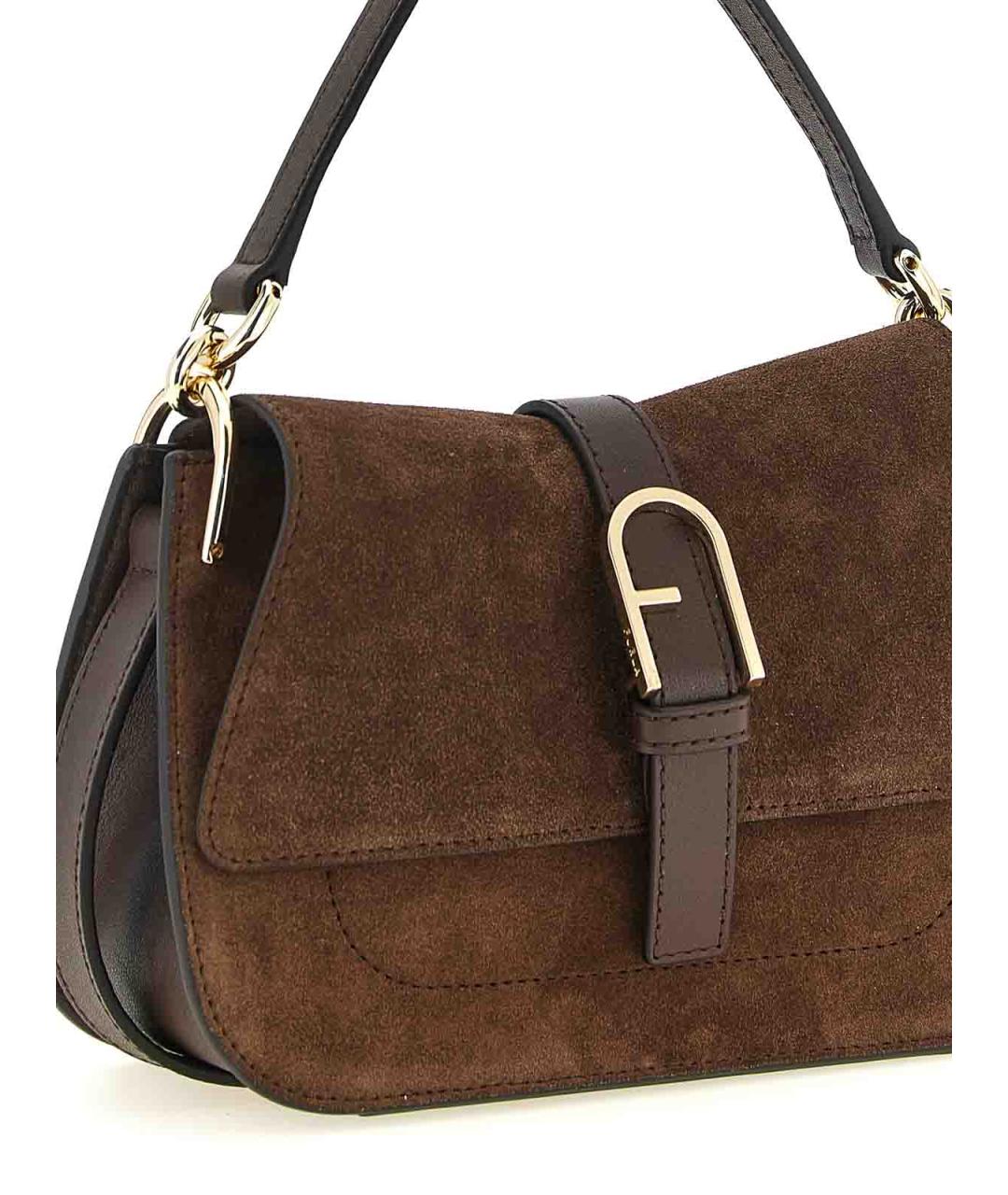 FURLA Коричневая замшевая сумка через плечо, фото 3