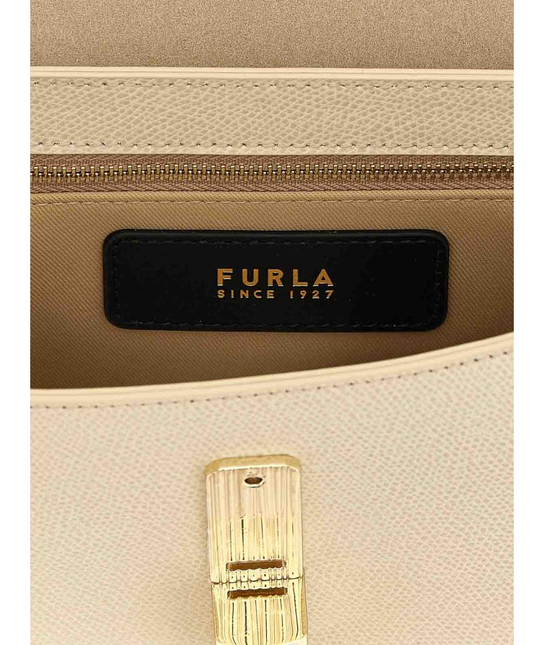 FURLA Белая кожаная сумка через плечо, фото 4