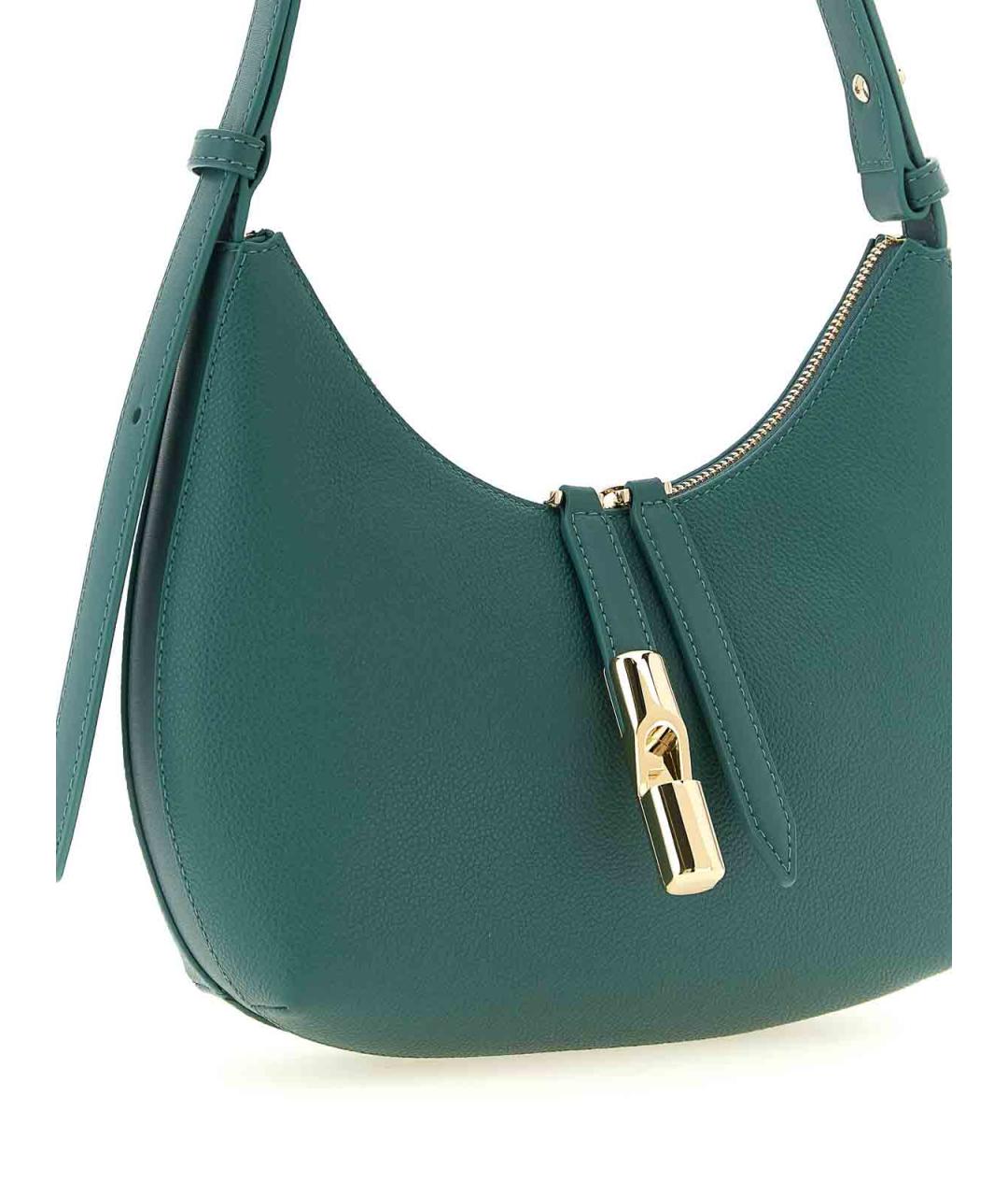 FURLA Зеленая кожаная сумка через плечо, фото 3