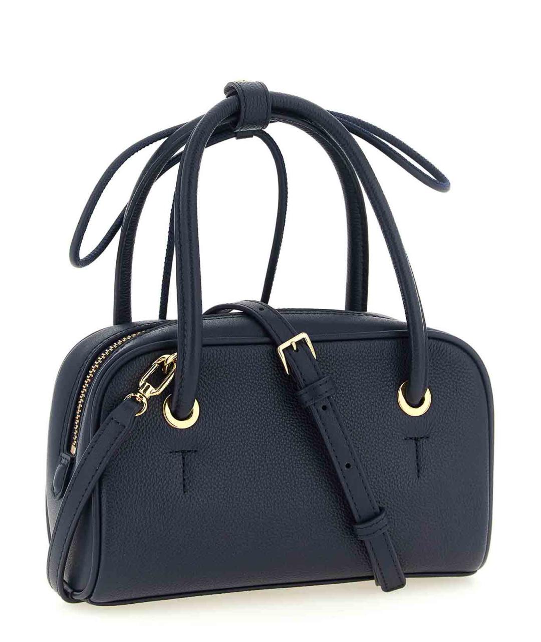 FURLA Синяя кожаная сумка с короткими ручками, фото 2