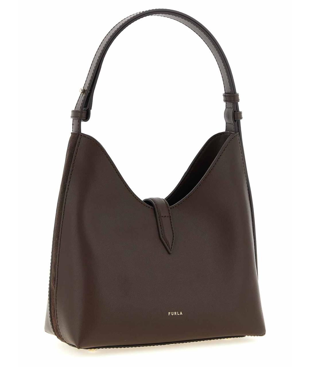 FURLA Коричневая замшевая сумка через плечо, фото 2