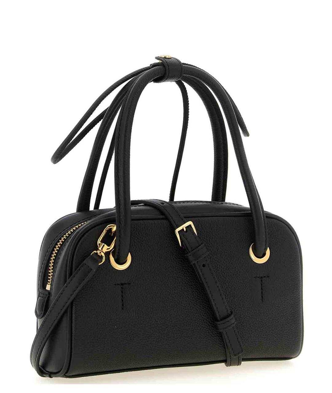 FURLA Черная кожаная сумка с короткими ручками, фото 2