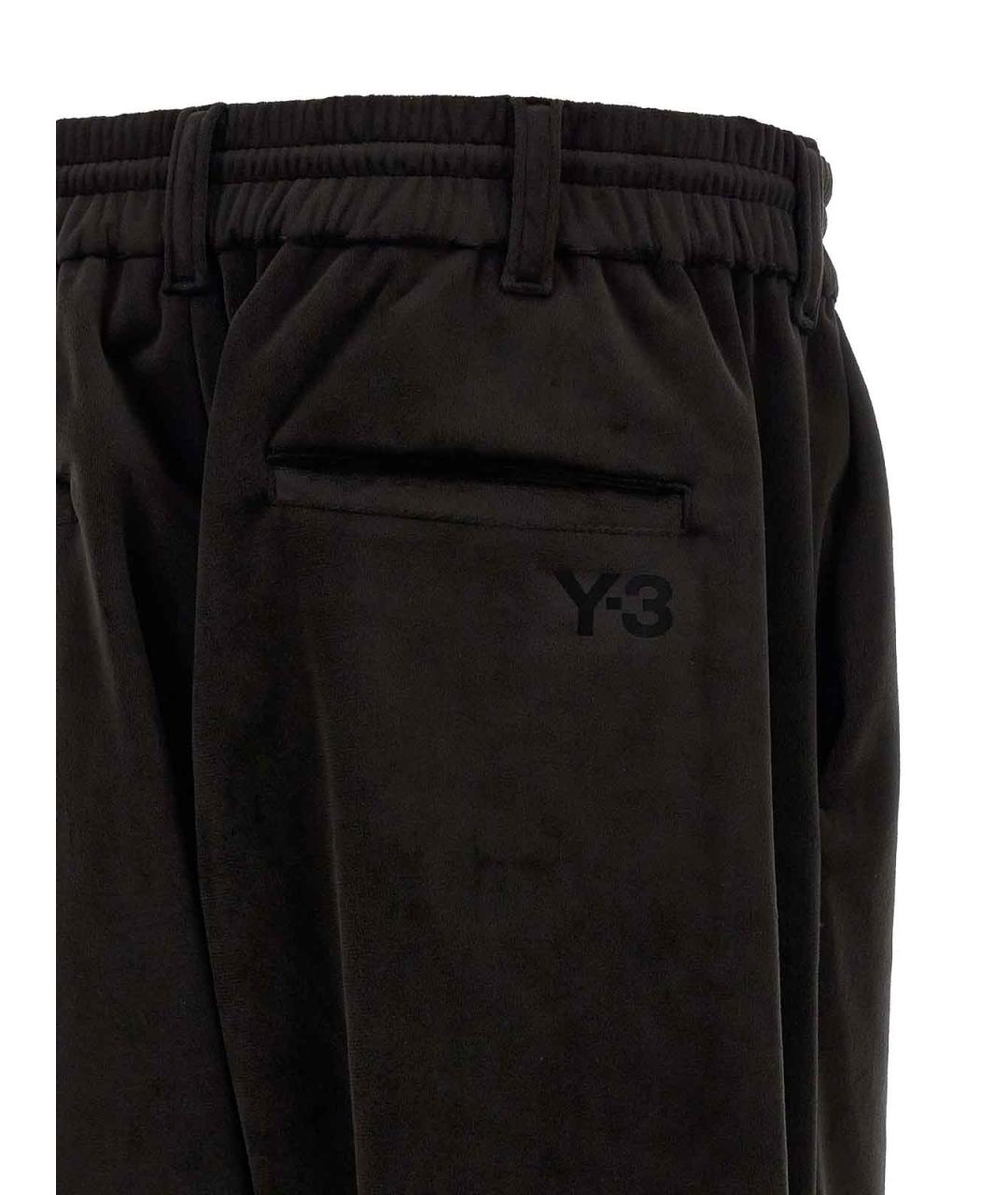 Y-3 Черные полиэстеровые повседневные брюки, фото 4