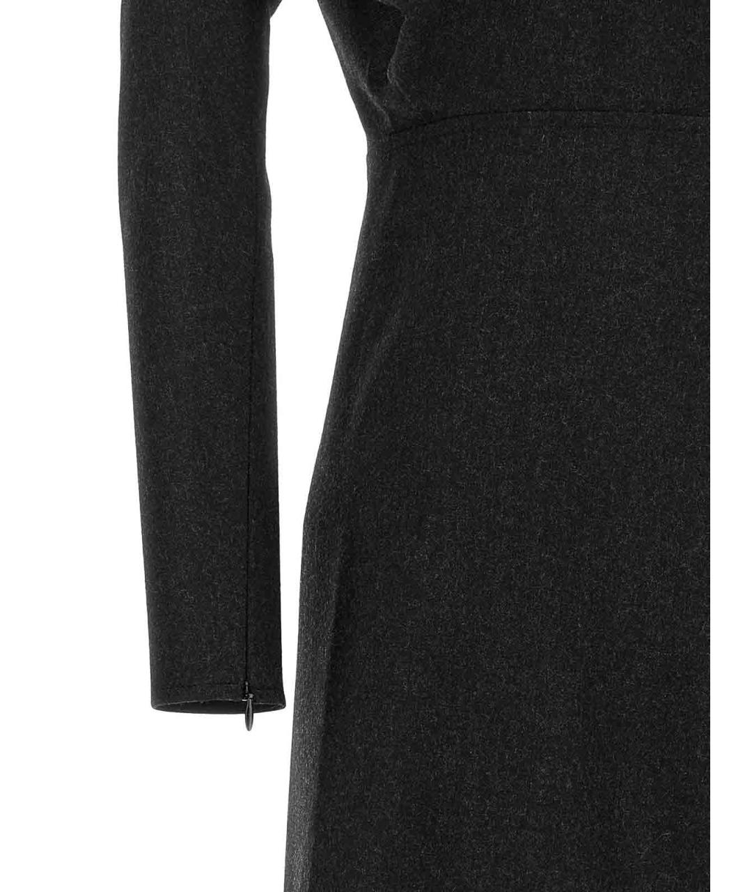 VICTORIA BECKHAM Серое шерстяное повседневное платье, фото 4