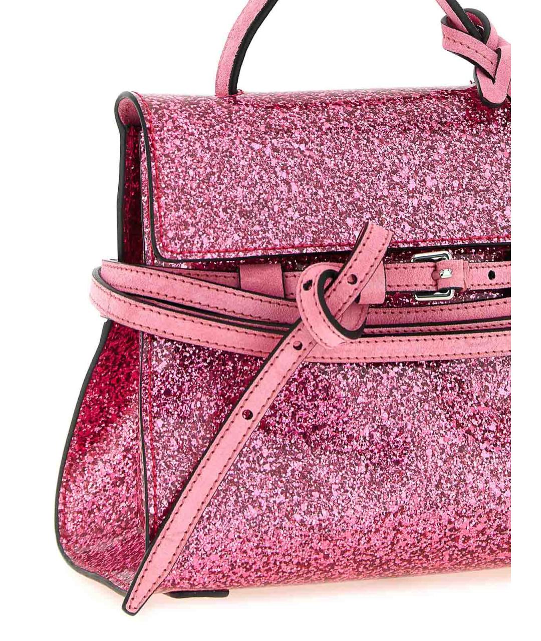 MOSCHINO Розовая кожаная сумка тоут, фото 3