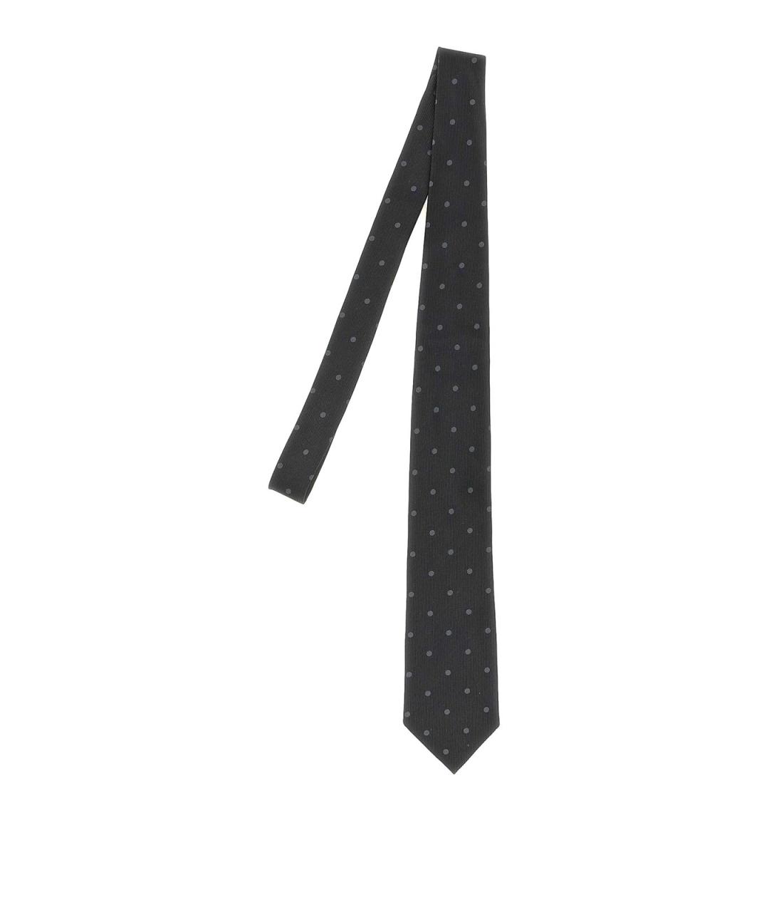 TOM FORD Черный шелковый галстук, фото 1