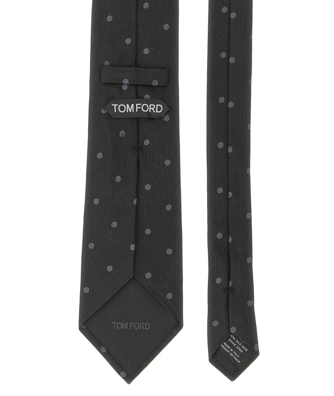 TOM FORD Черный шелковый галстук, фото 2