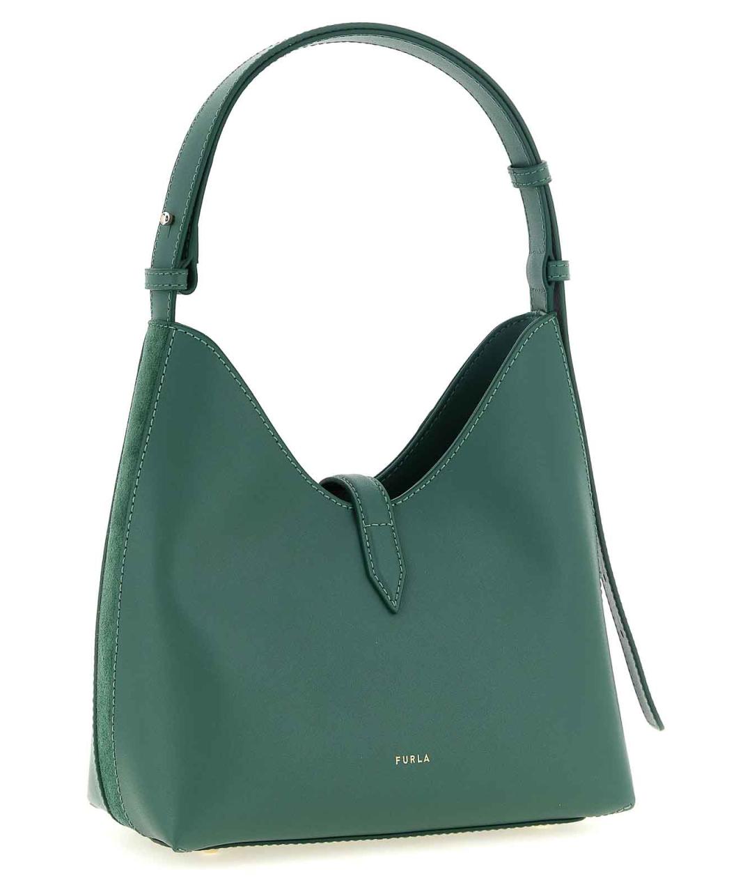 FURLA Зеленая замшевая сумка через плечо, фото 2