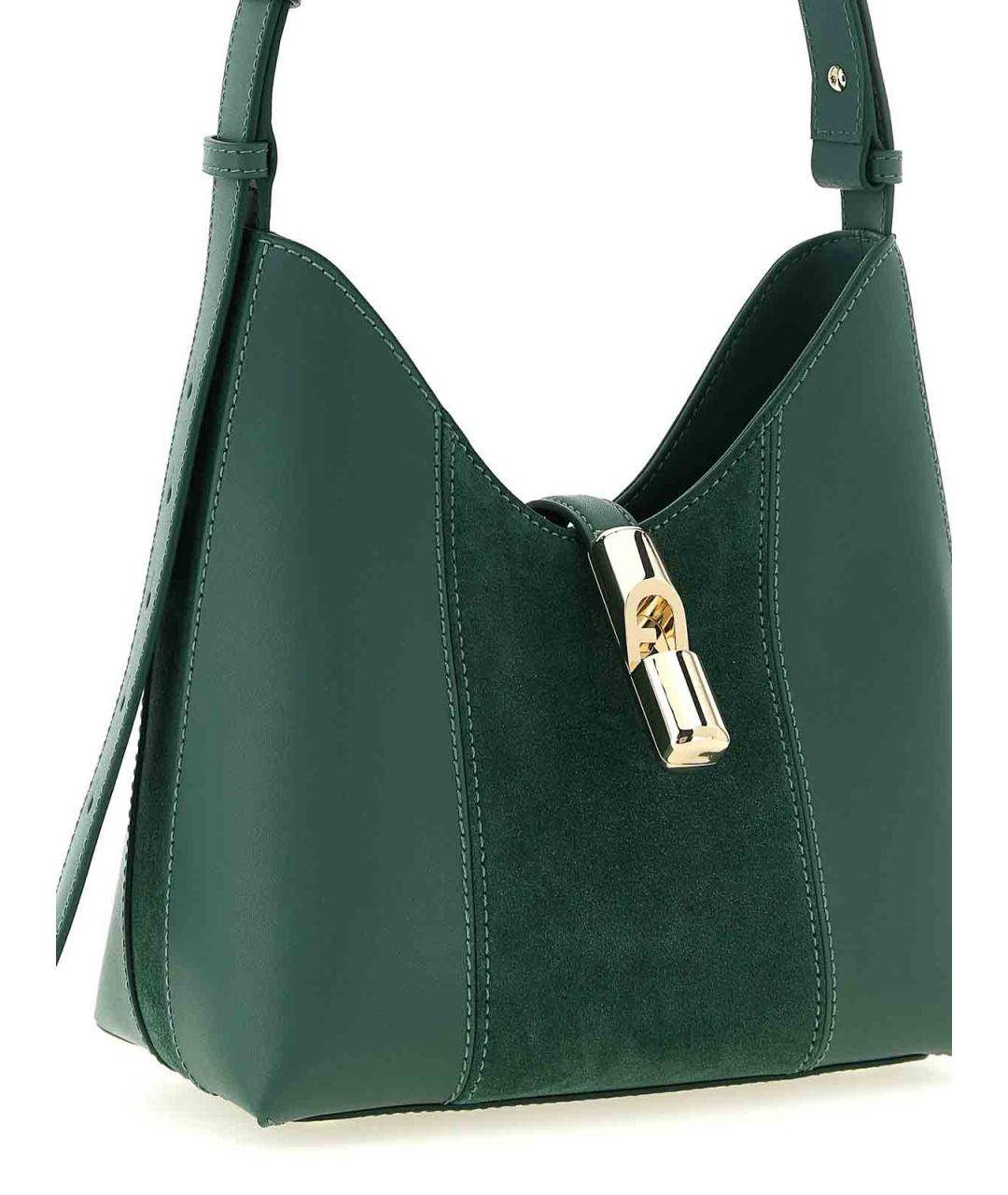 FURLA Зеленая замшевая сумка через плечо, фото 3