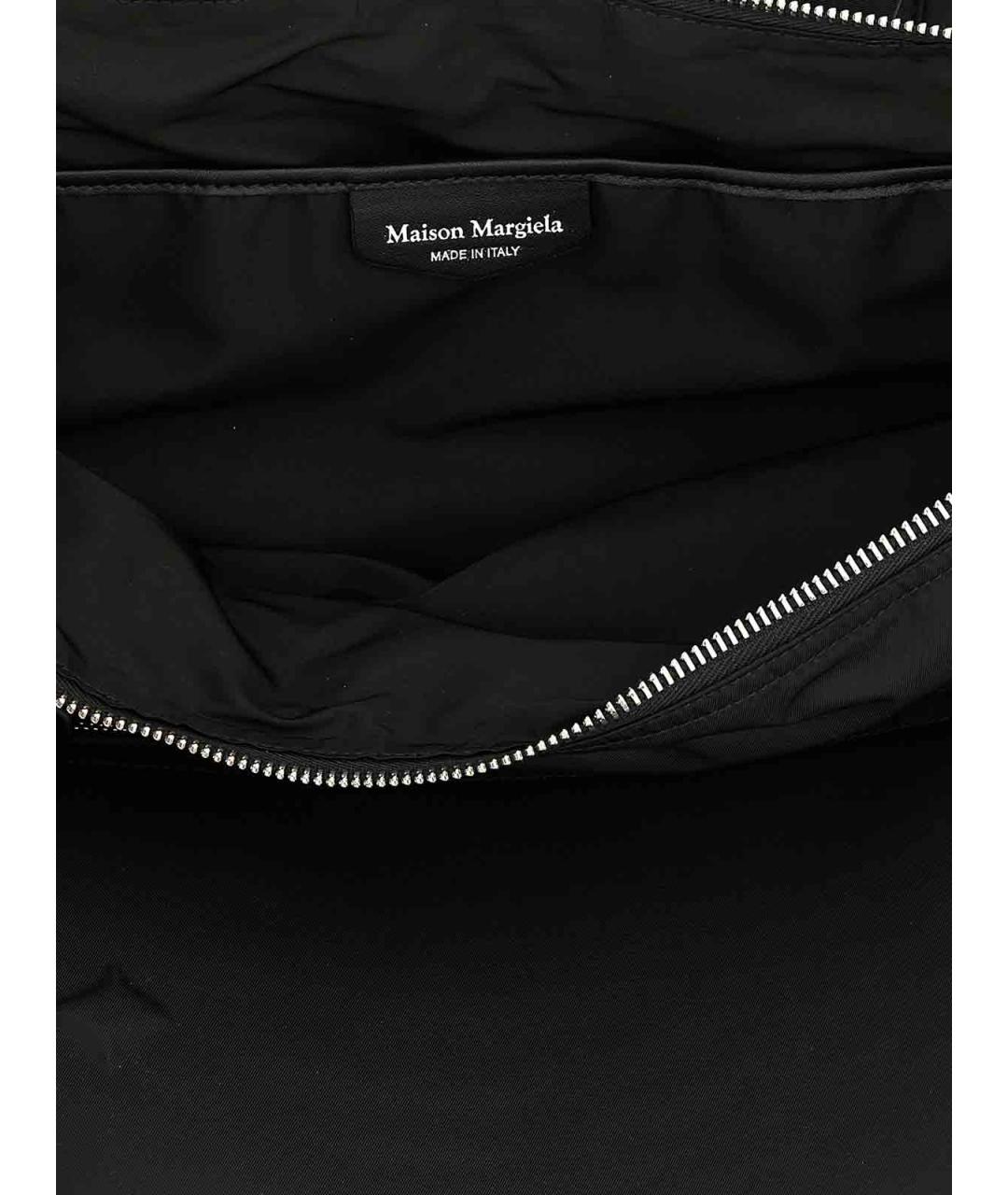 MAISON MARGIELA Черный кожаный рюкзак, фото 4